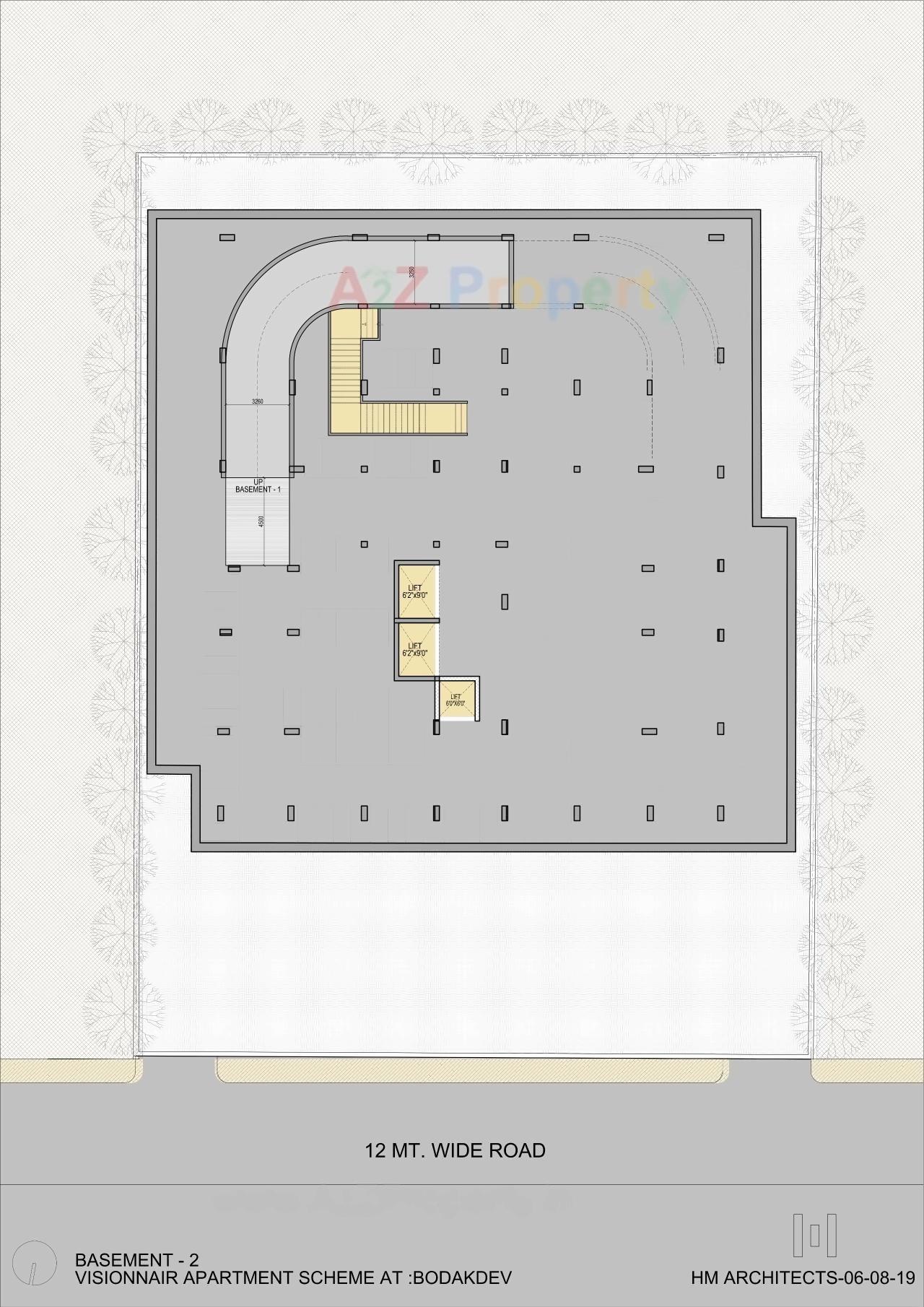 Layout of real estate project Visionnair located at Bodakdev, Ahmedabad, Gujarat