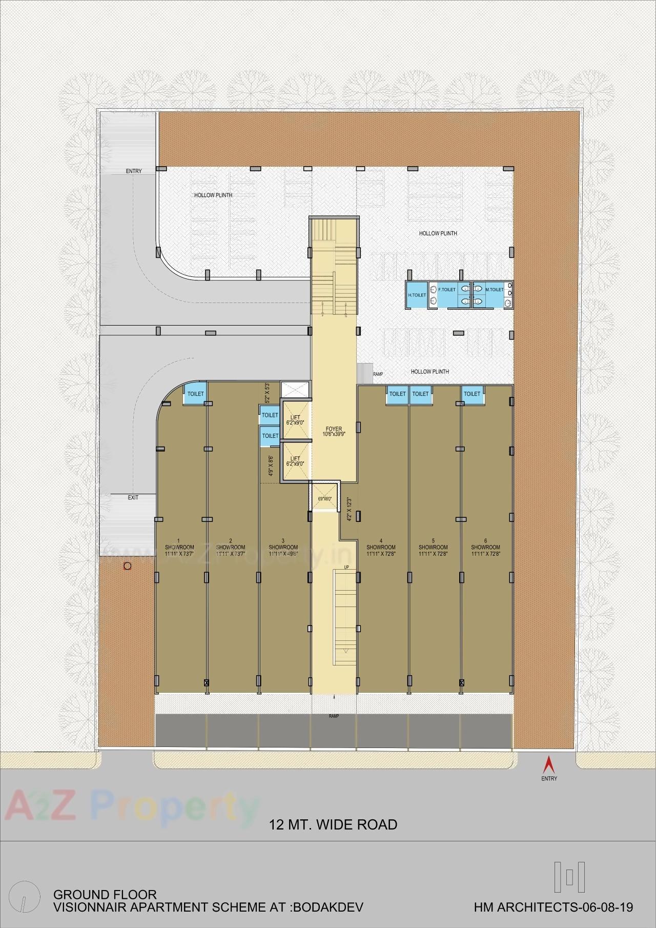 Layout of real estate project Visionnair located at Bodakdev, Ahmedabad, Gujarat