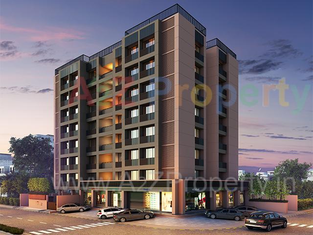 3D Elevation of real estate project Visva Kunj located at Ghuma, Ahmedabad, Gujarat
