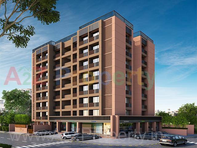 3D Elevation of real estate project Visva Kunj located at Ghuma, Ahmedabad, Gujarat