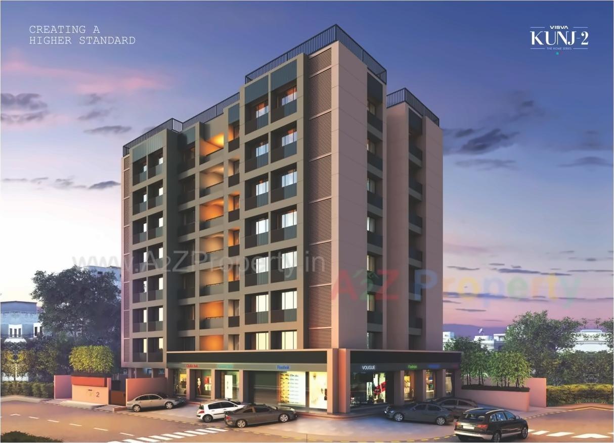 3D Elevation of real estate project Visva Kunj located at Ghuma, Ahmedabad, Gujarat