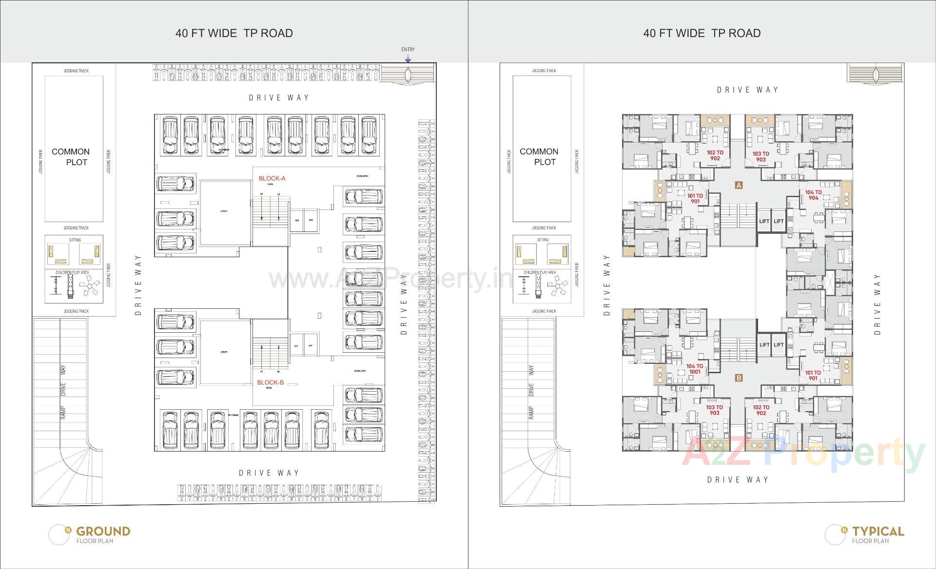 Layout of real estate project Vitthal Shivalay located at Chandkheda, Ahmedabad, Gujarat