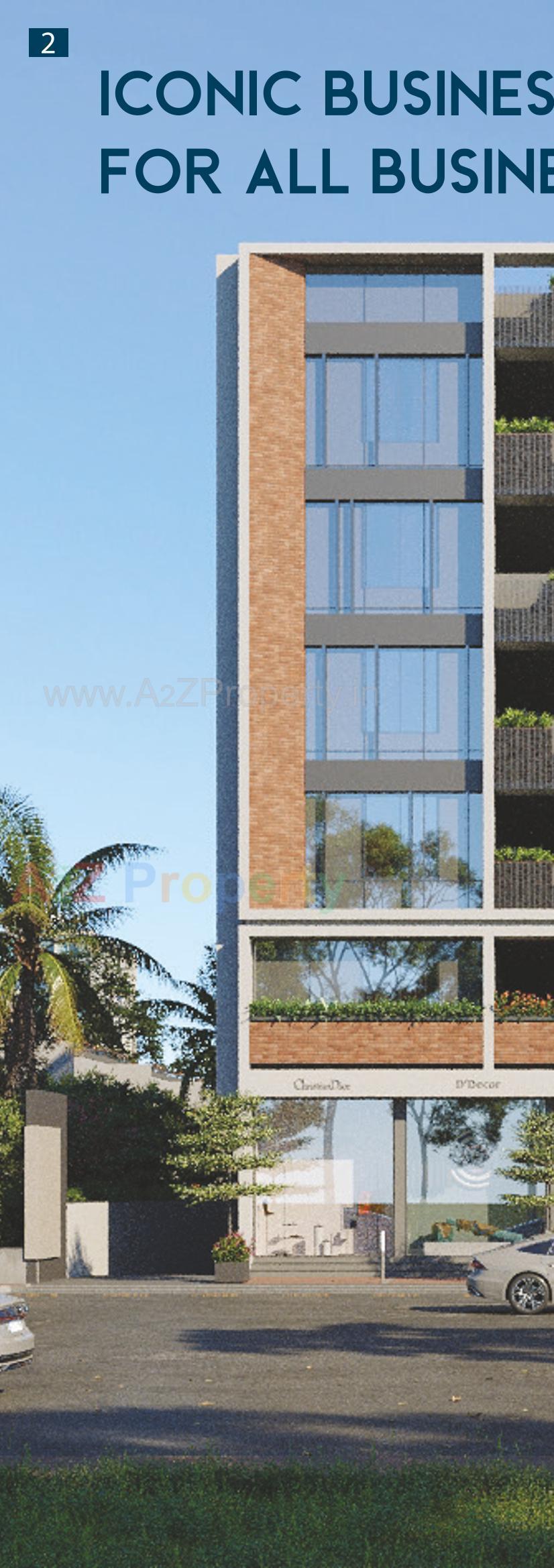 3D Elevation of real estate project Viva Business Hub located at Aslali, Ahmedabad, Gujarat