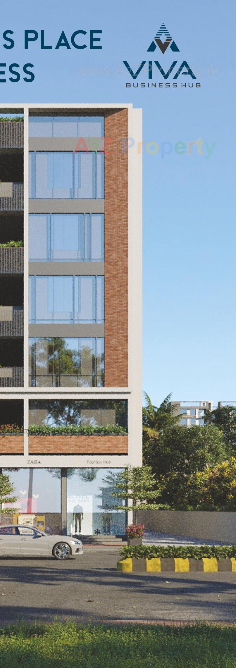 3D Elevation of real estate project Viva Business Hub located at Aslali, Ahmedabad, Gujarat