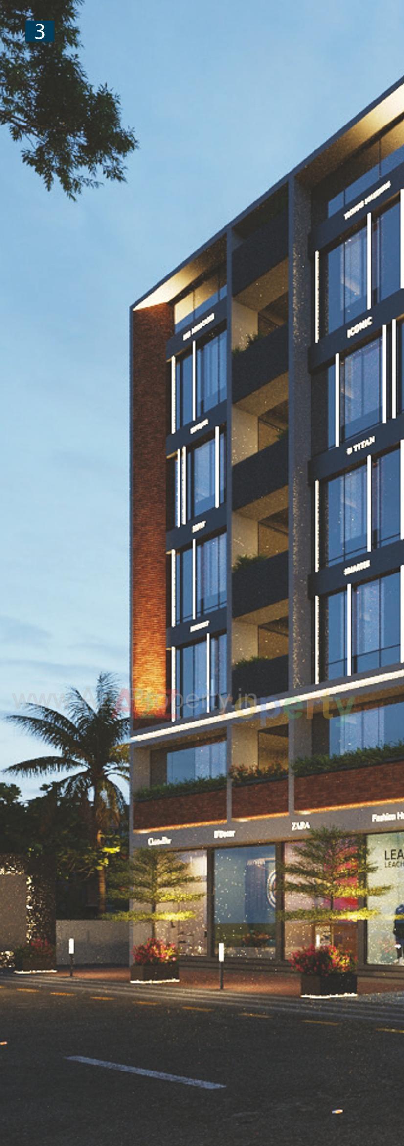 3D Elevation of real estate project Viva Business Hub located at Aslali, Ahmedabad, Gujarat