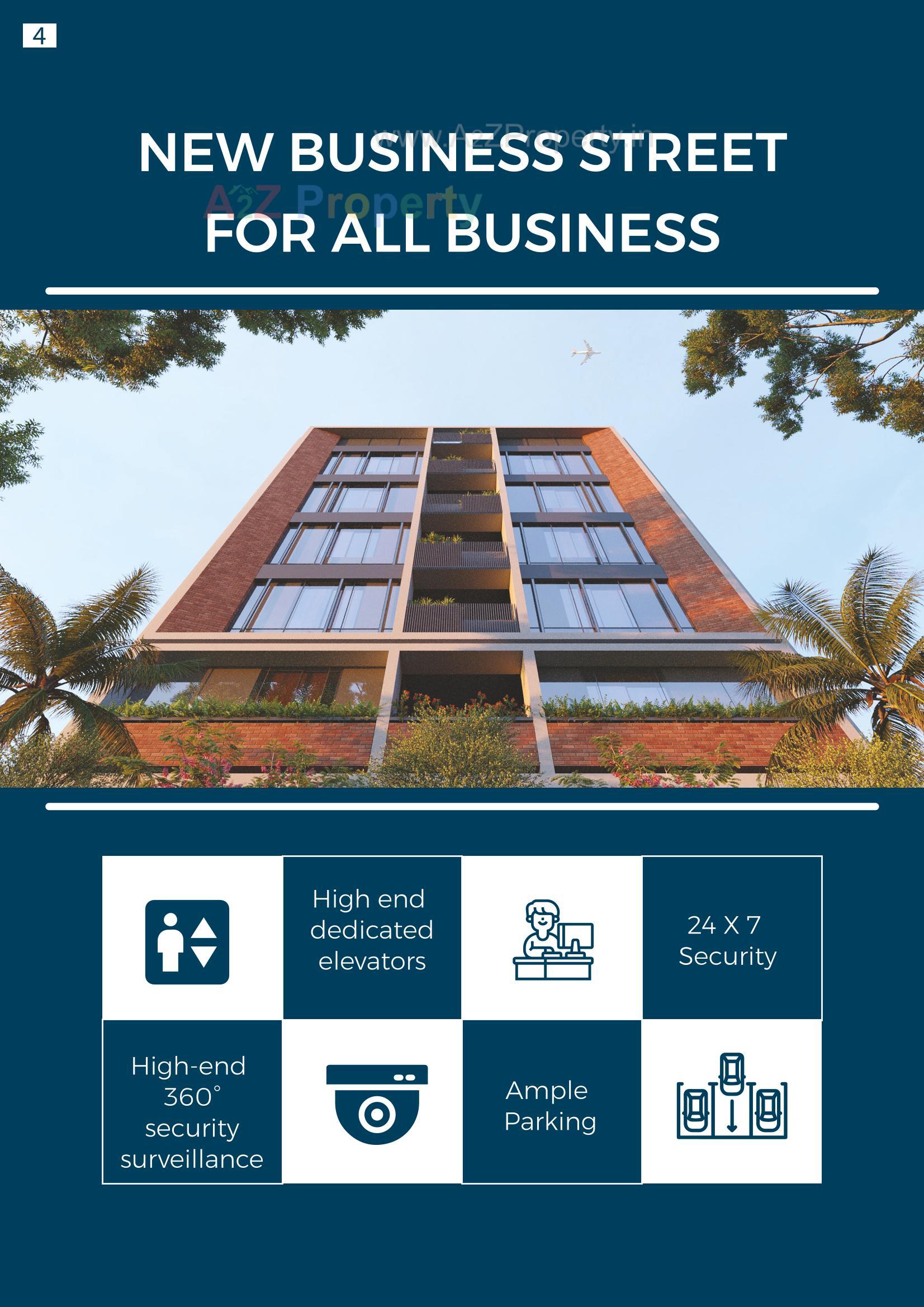 3D Elevation of real estate project Viva Business Hub located at Aslali, Ahmedabad, Gujarat