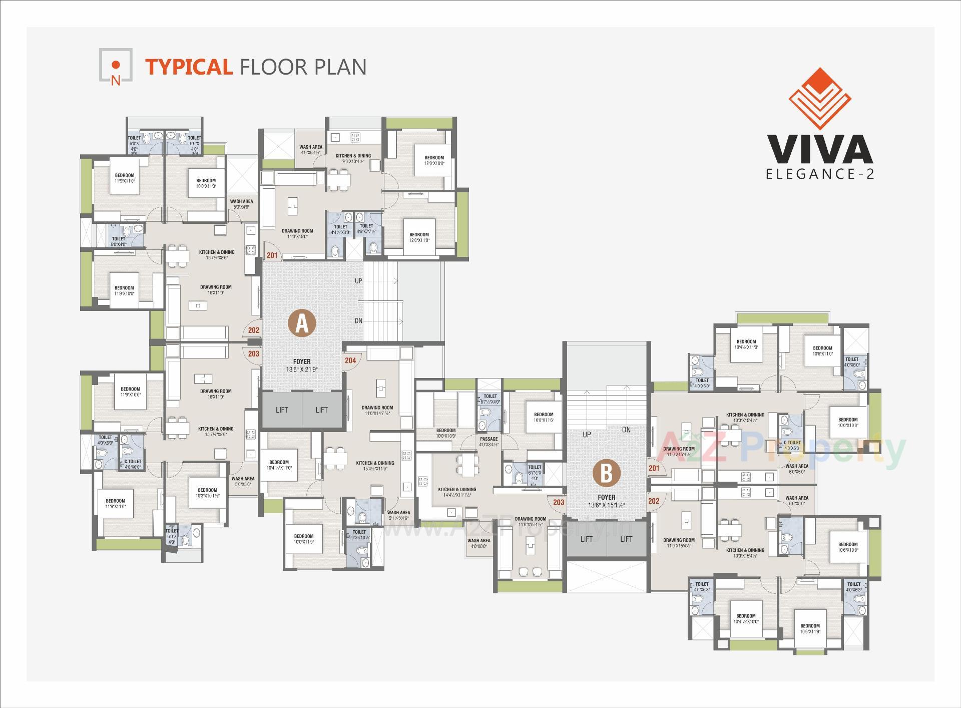 Layout of real estate project Viva Elegance located at Shela, Ahmedabad, Gujarat
