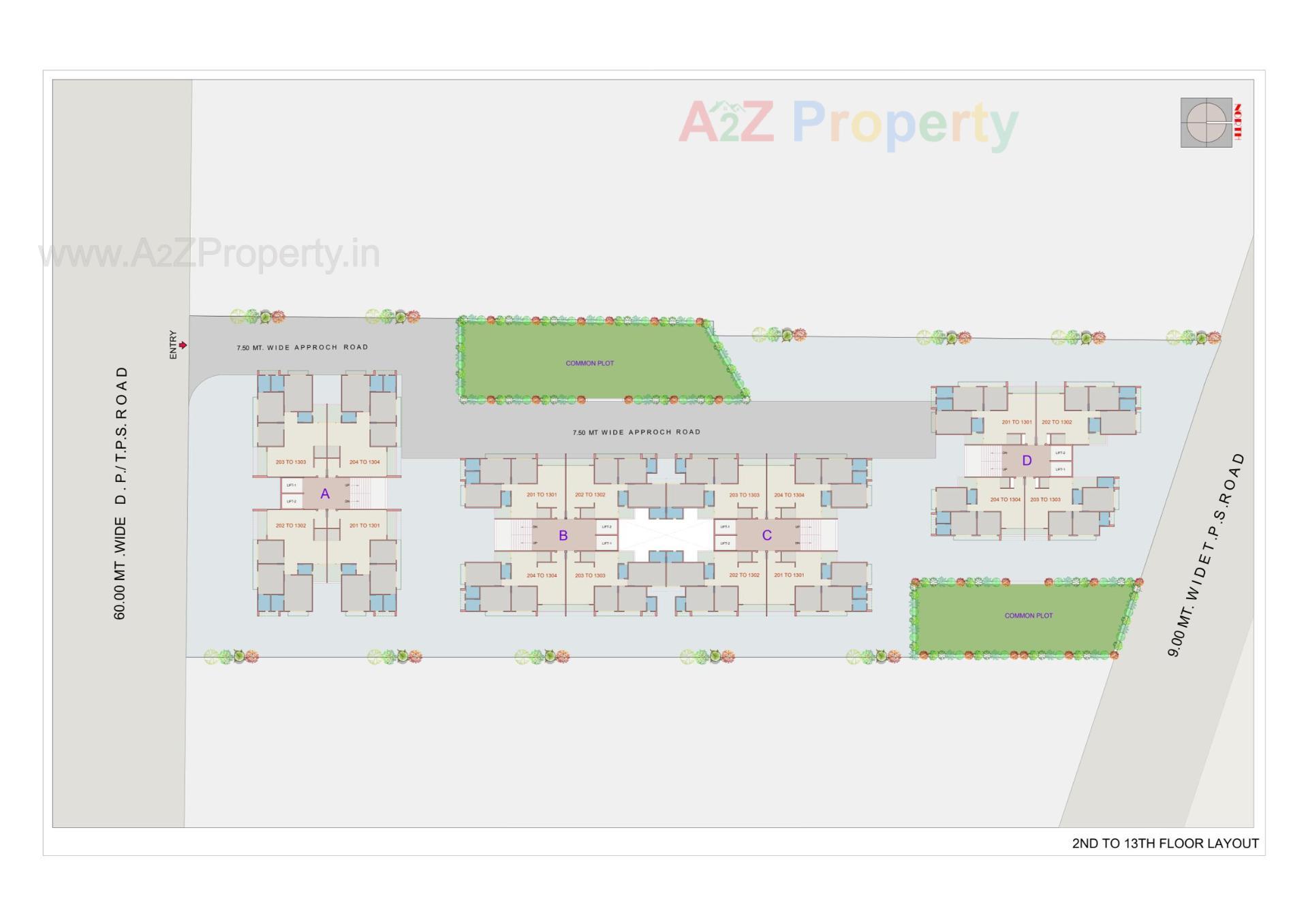 Layout of real estate project Viva Luxuria located at Hathijan, Ahmedabad, Gujarat