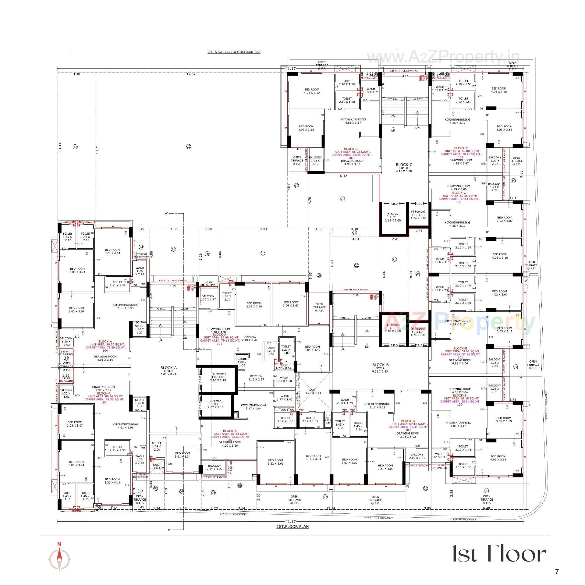 Layout of real estate project Vivaan Aura located at Zundal, Ahmedabad, Gujarat