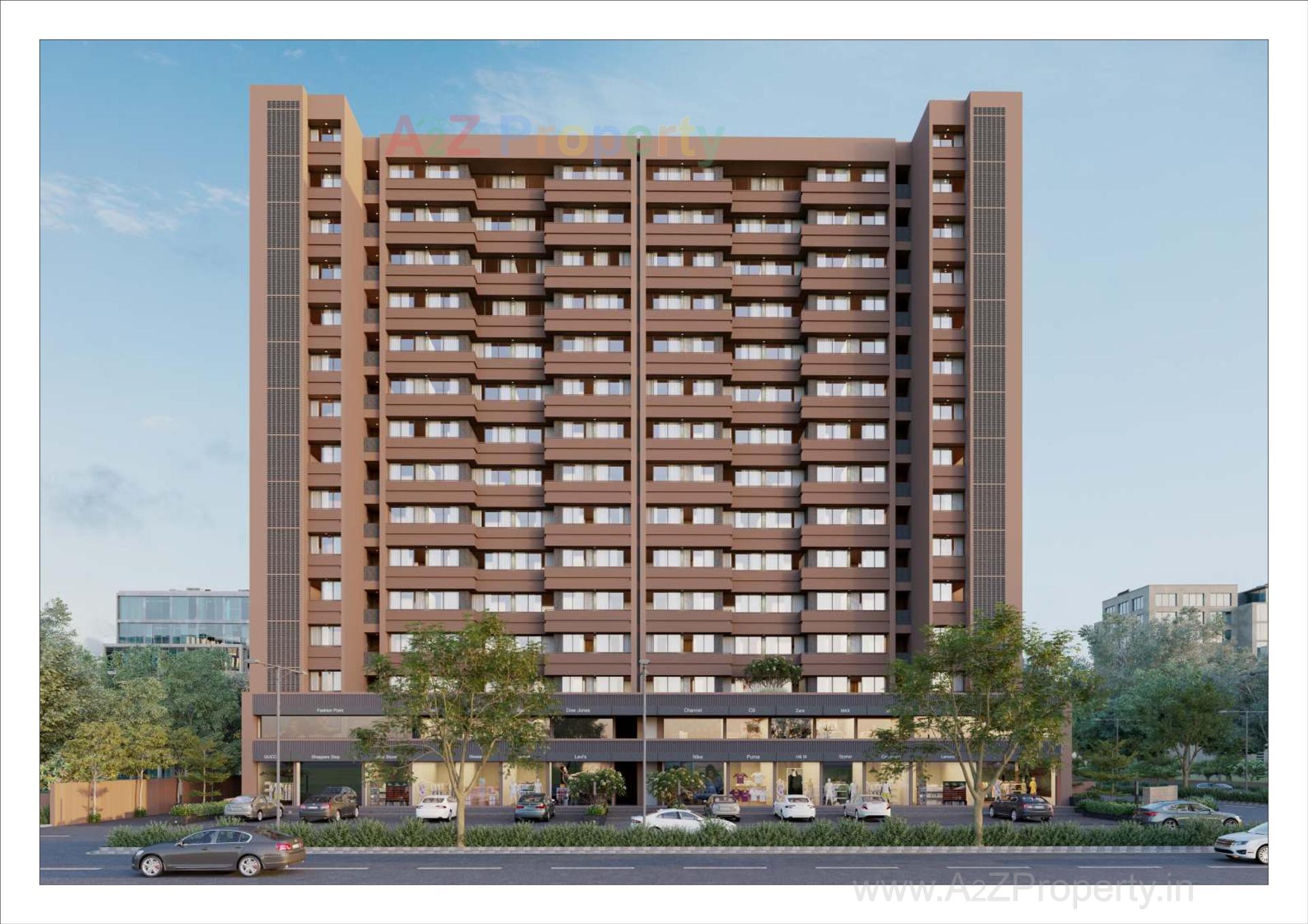 3D Elevation of real estate project Vivaan Elysium located at Zundal, Ahmedabad, Gujarat