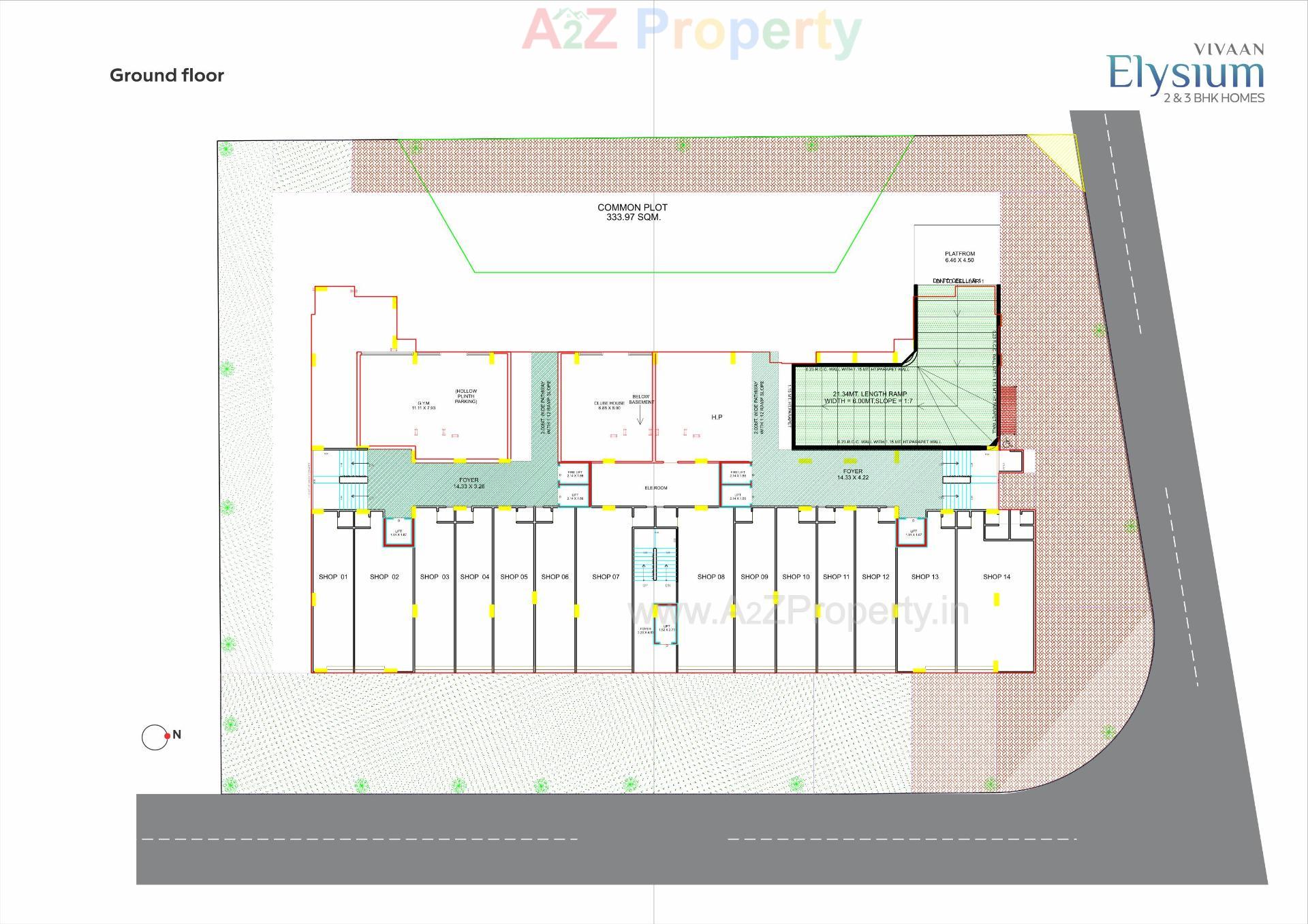 Layout of real estate project Vivaan Elysium located at Zundal, Ahmedabad, Gujarat