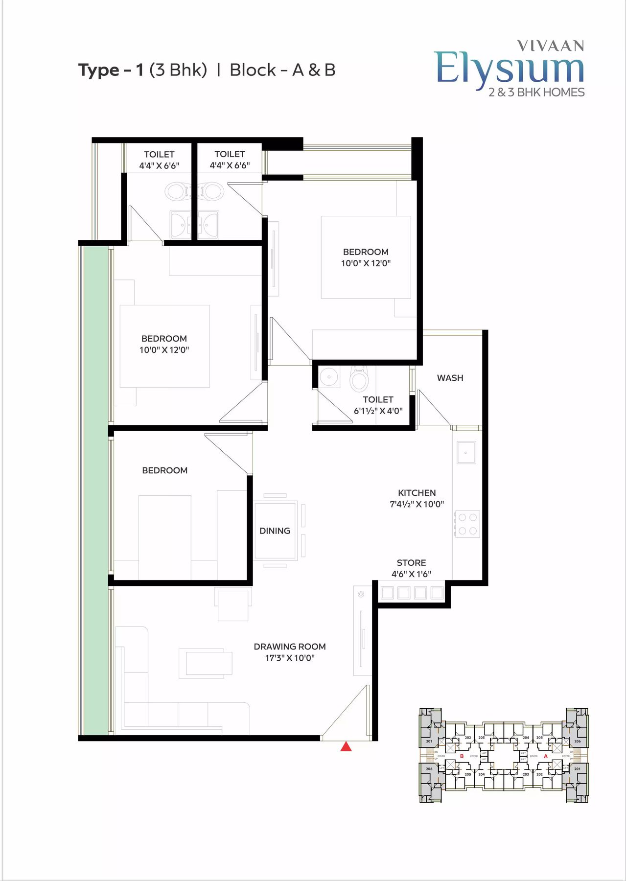 Plan5550 of real estate project Vivaan Elysium located at Zundal, Ahmedabad, Gujarat
