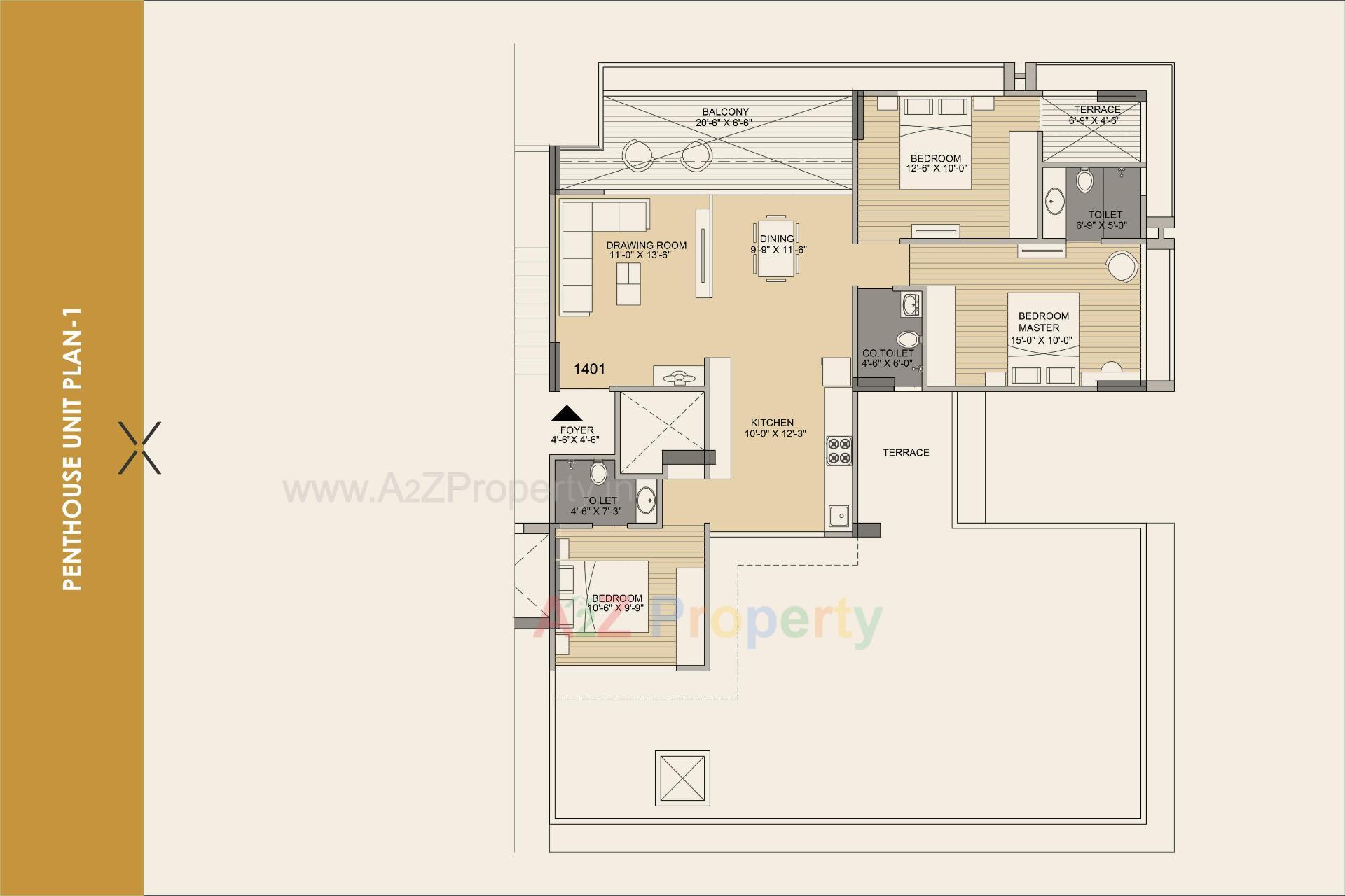 Layout of real estate project Vivaan Ixora located at Zundal, Ahmedabad, Gujarat