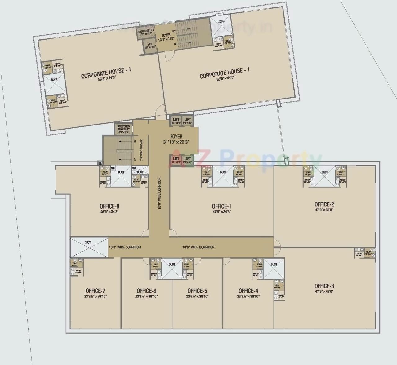 Layout of real estate project Vivan Square located at Jodhpur, Ahmedabad, Gujarat