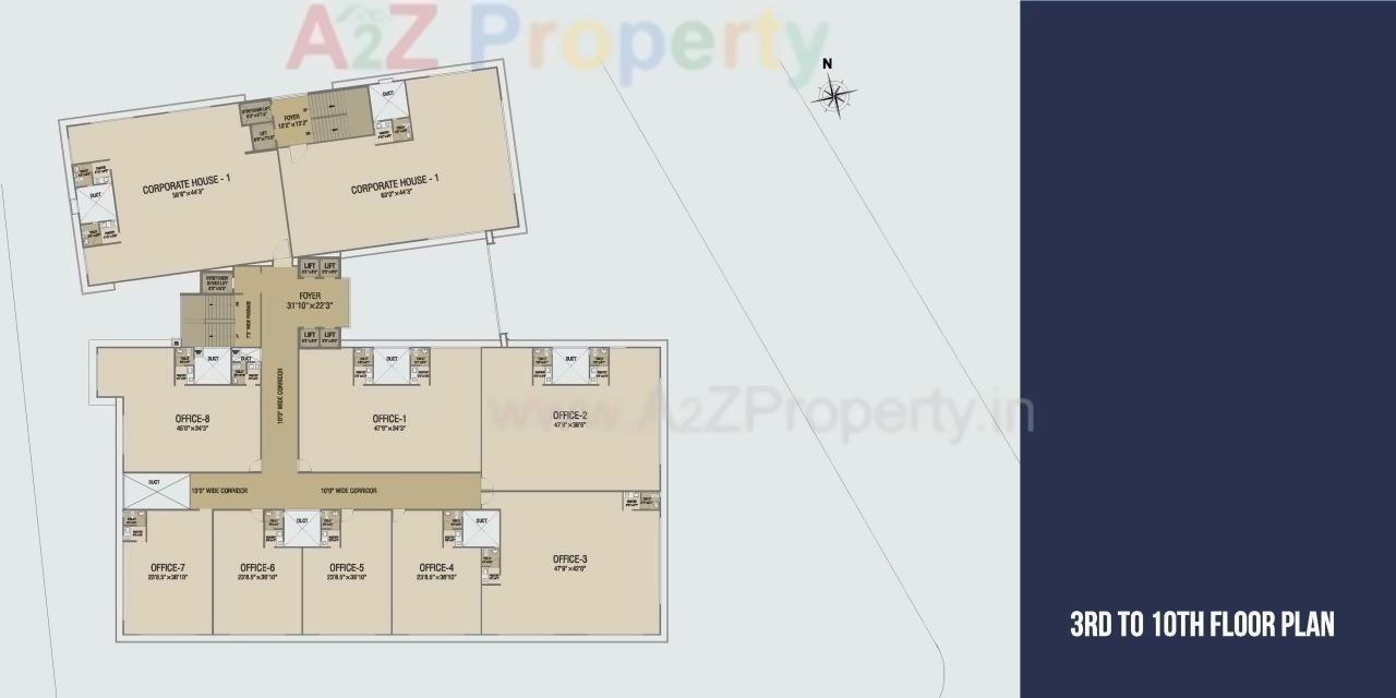 Layout of real estate project Vivan Square located at Jodhpur, Ahmedabad, Gujarat