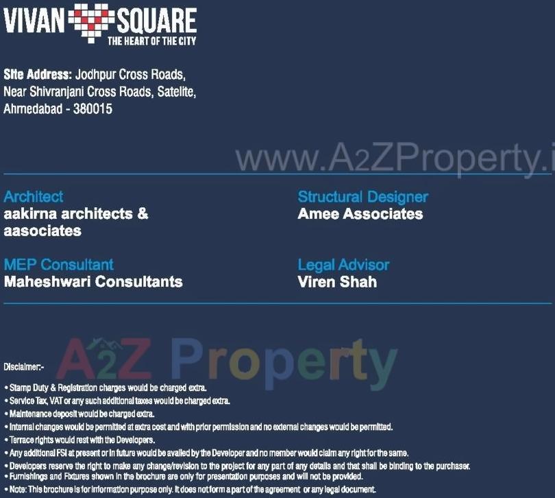  of real estate project Vivan Square located at Jodhpur, Ahmedabad, Gujarat