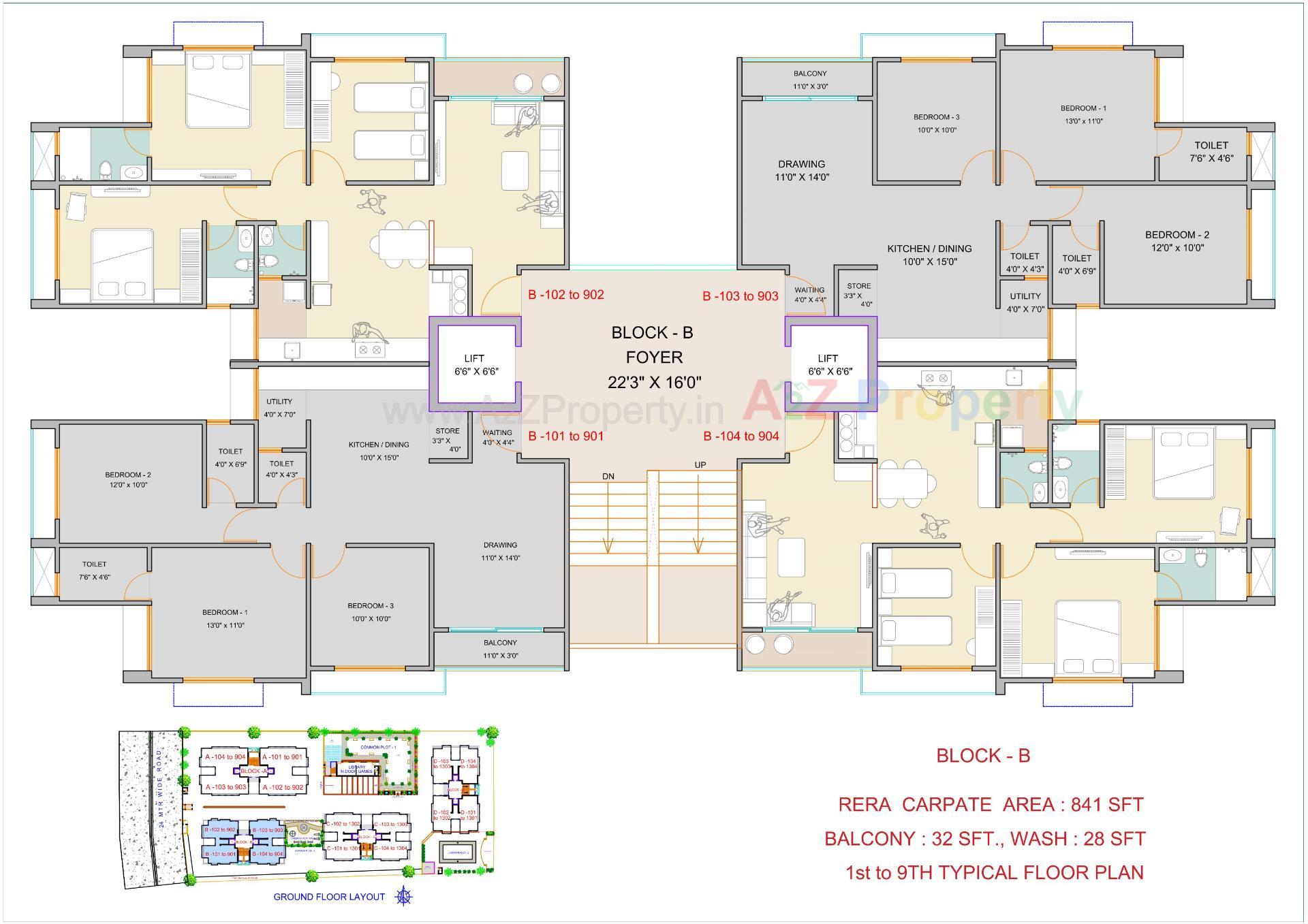 Layout of real estate project Vivekanand Arise located at Jodhpur, Ahmedabad, Gujarat