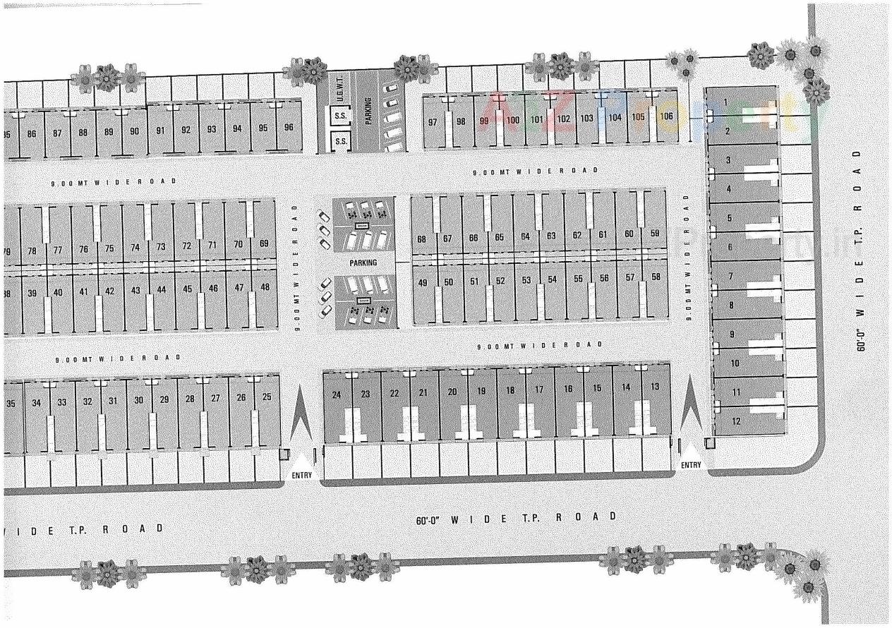 Layout of real estate project Vivekanand Garment Park located at Narol, Ahmedabad, Gujarat