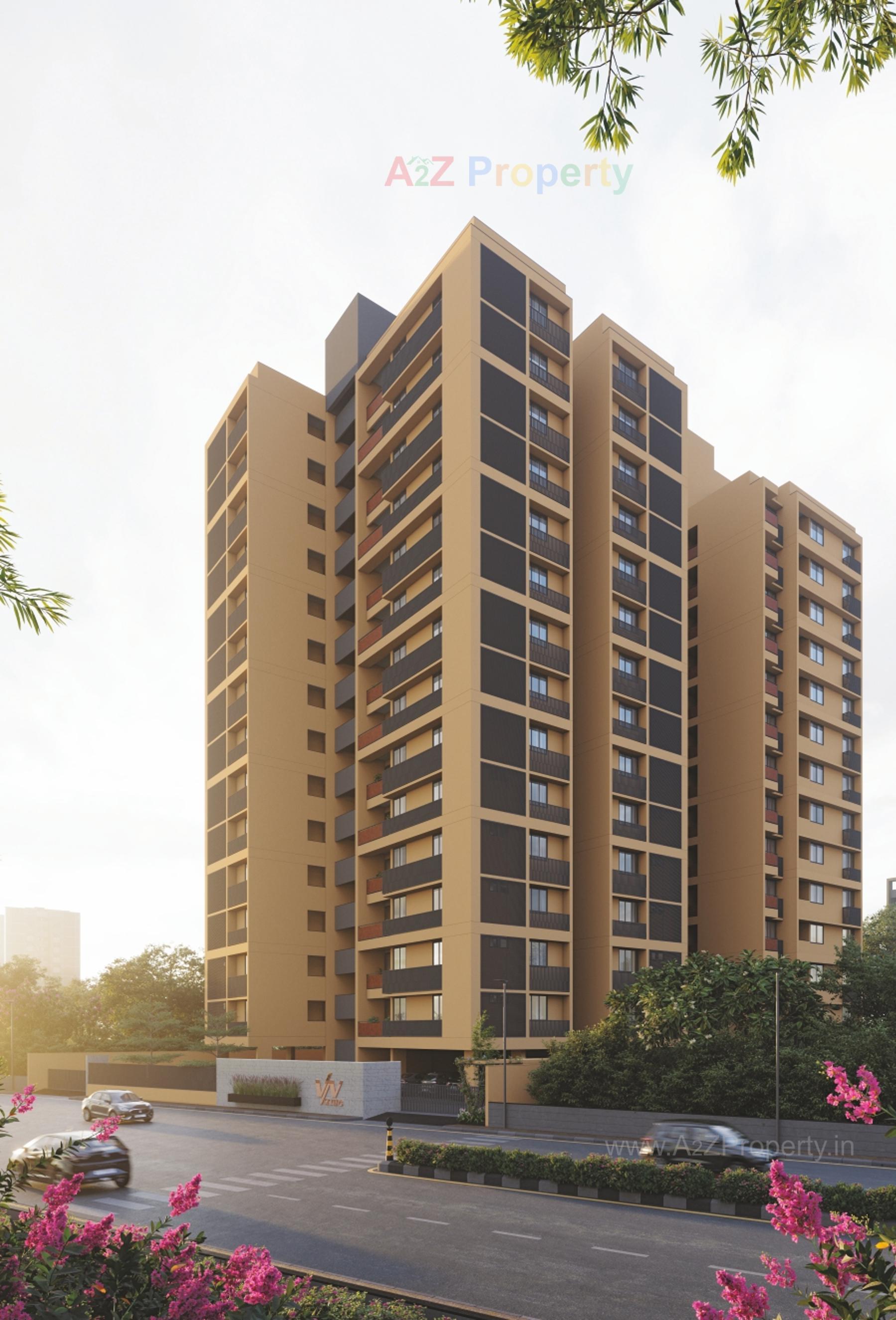 3D Elevation of real estate project Vn Skyline located at Vadaj, Ahmedabad, Gujarat