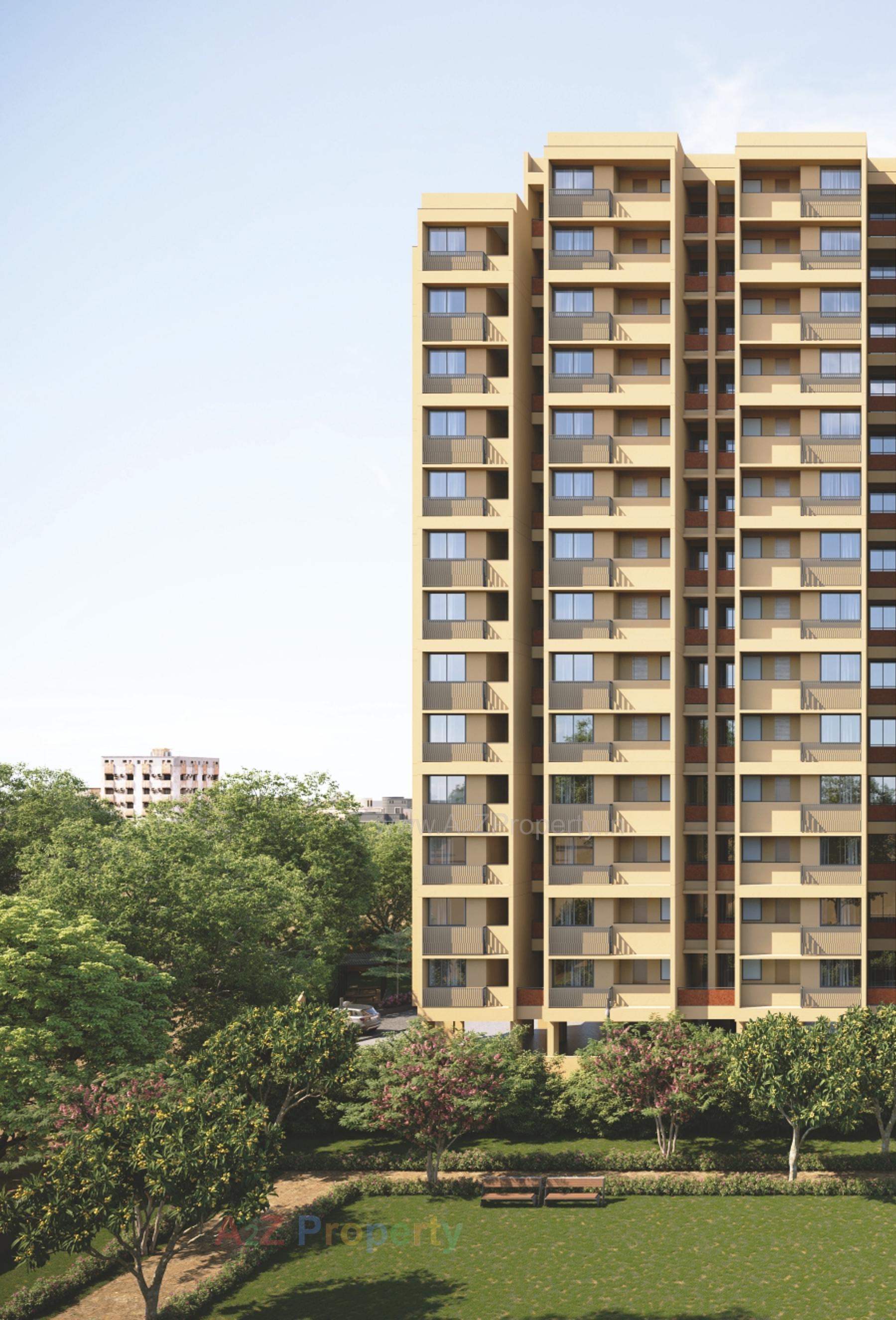 3D Elevation of real estate project Vn Skyline located at Vadaj, Ahmedabad, Gujarat