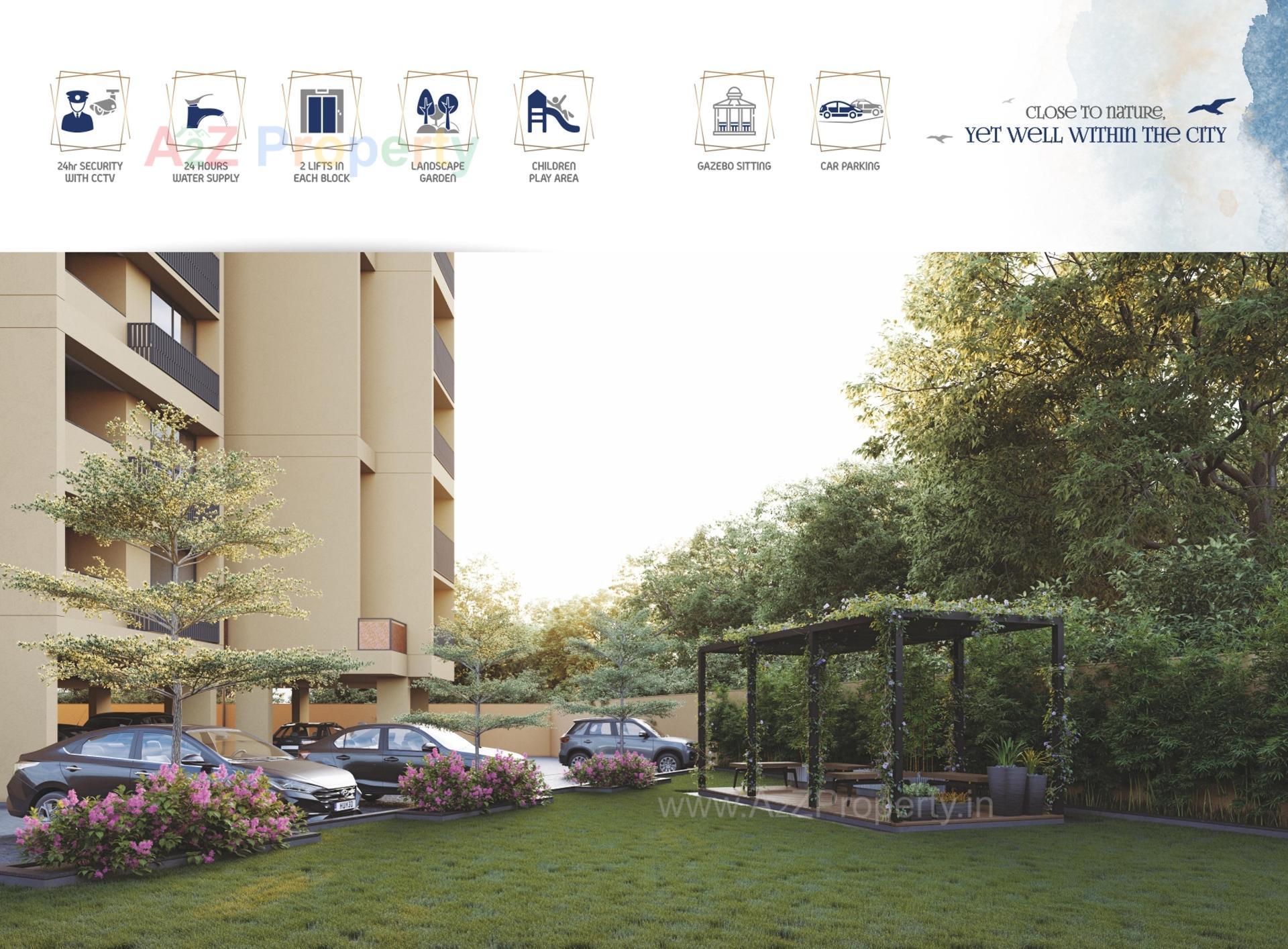 3D Elevation of real estate project Vn Skyline located at Vadaj, Ahmedabad, Gujarat