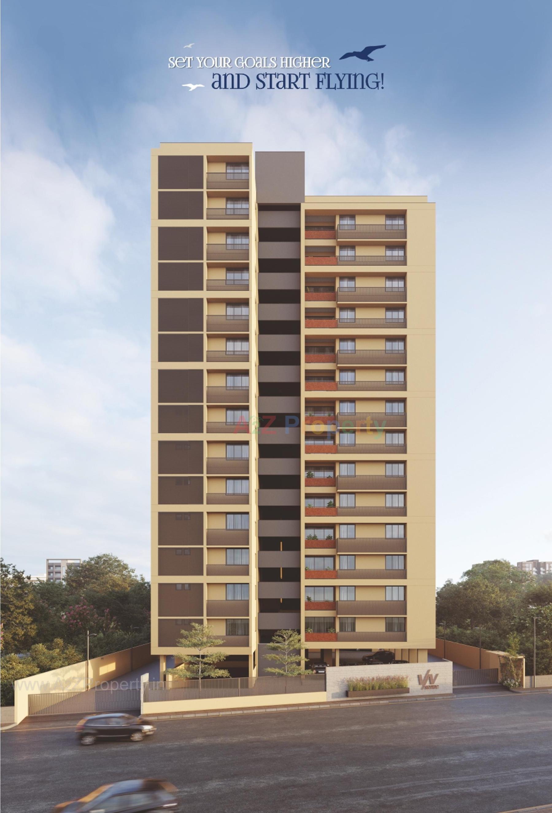 3D Elevation of real estate project Vn Skyline located at Vadaj, Ahmedabad, Gujarat