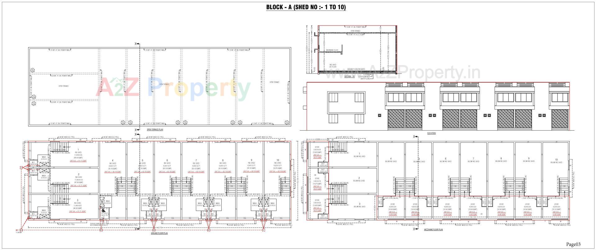 Layout of real estate project Vraj Estate located at Ramol, Ahmedabad, Gujarat
