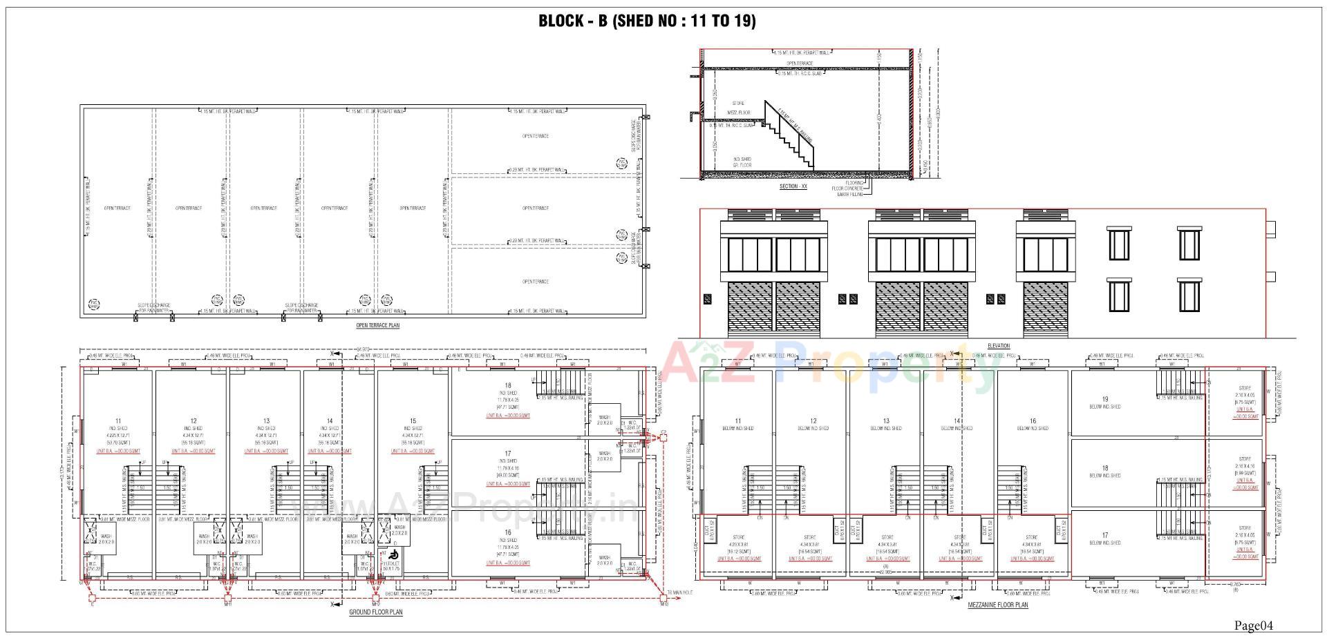 Layout of real estate project Vraj Estate located at Ramol, Ahmedabad, Gujarat