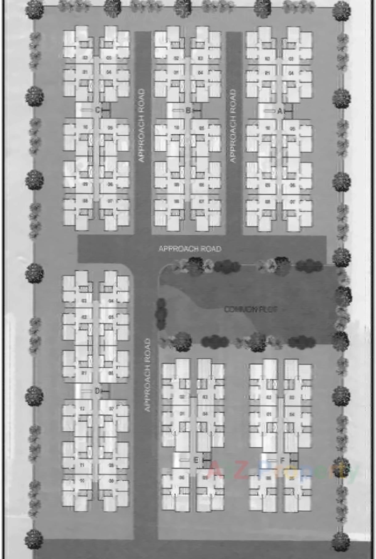 Layout of real estate project Vraj Galaxy Appartment located at Muthia, Ahmedabad, Gujarat