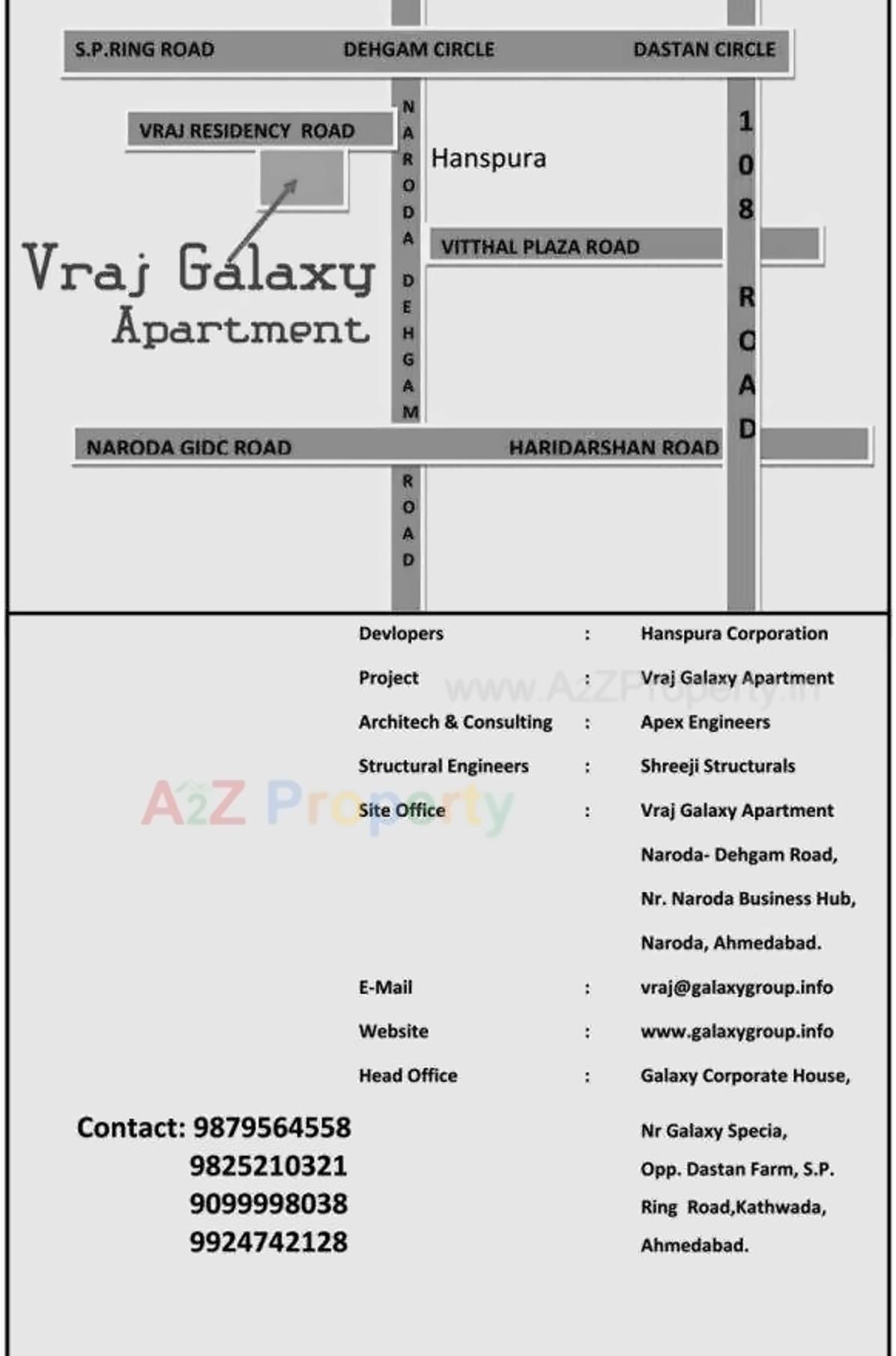  of real estate project Vraj Galaxy Appartment located at Muthia, Ahmedabad, Gujarat