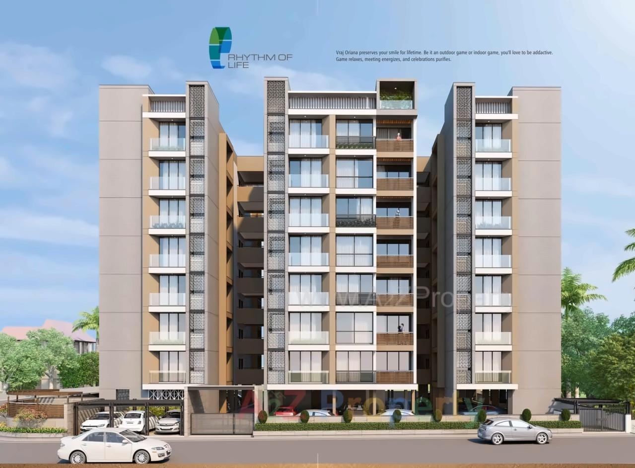 3D Elevation of real estate project Vraj Oriana located at Vejalpur, Ahmedabad, Gujarat