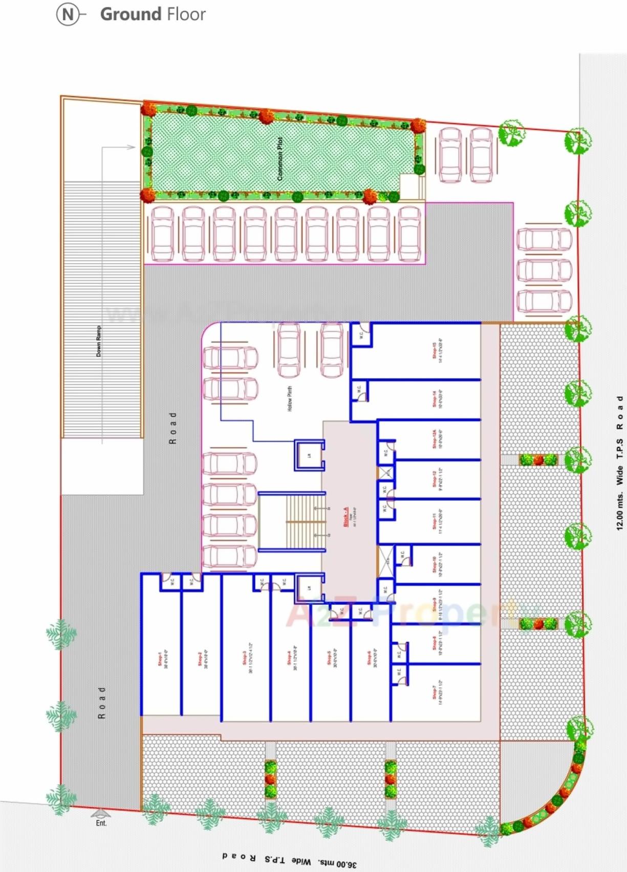 Layout of real estate project Vraj Residency located at Shilaj, Ahmedabad, Gujarat