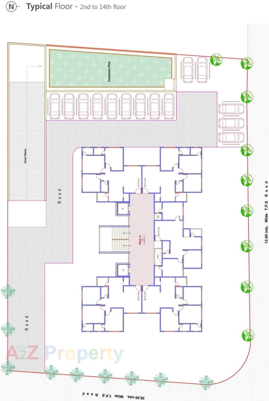 Layout of real estate project Vraj Residency located at Shilaj, Ahmedabad, Gujarat