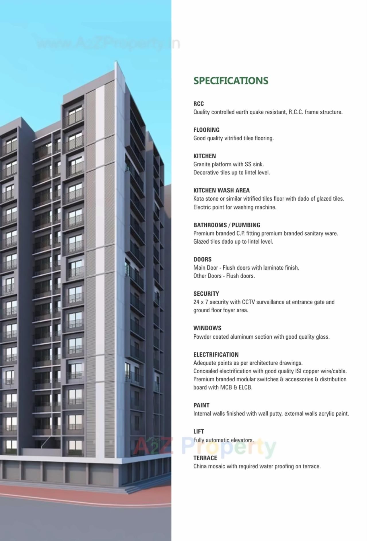 3D Elevation of real estate project Vraj Residency located at Shilaj, Ahmedabad, Gujarat