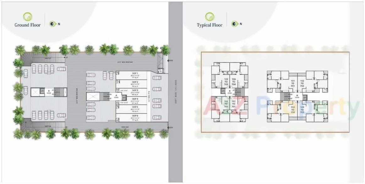 Layout of real estate project Vraj Residency located at Gota, Ahmedabad, Gujarat