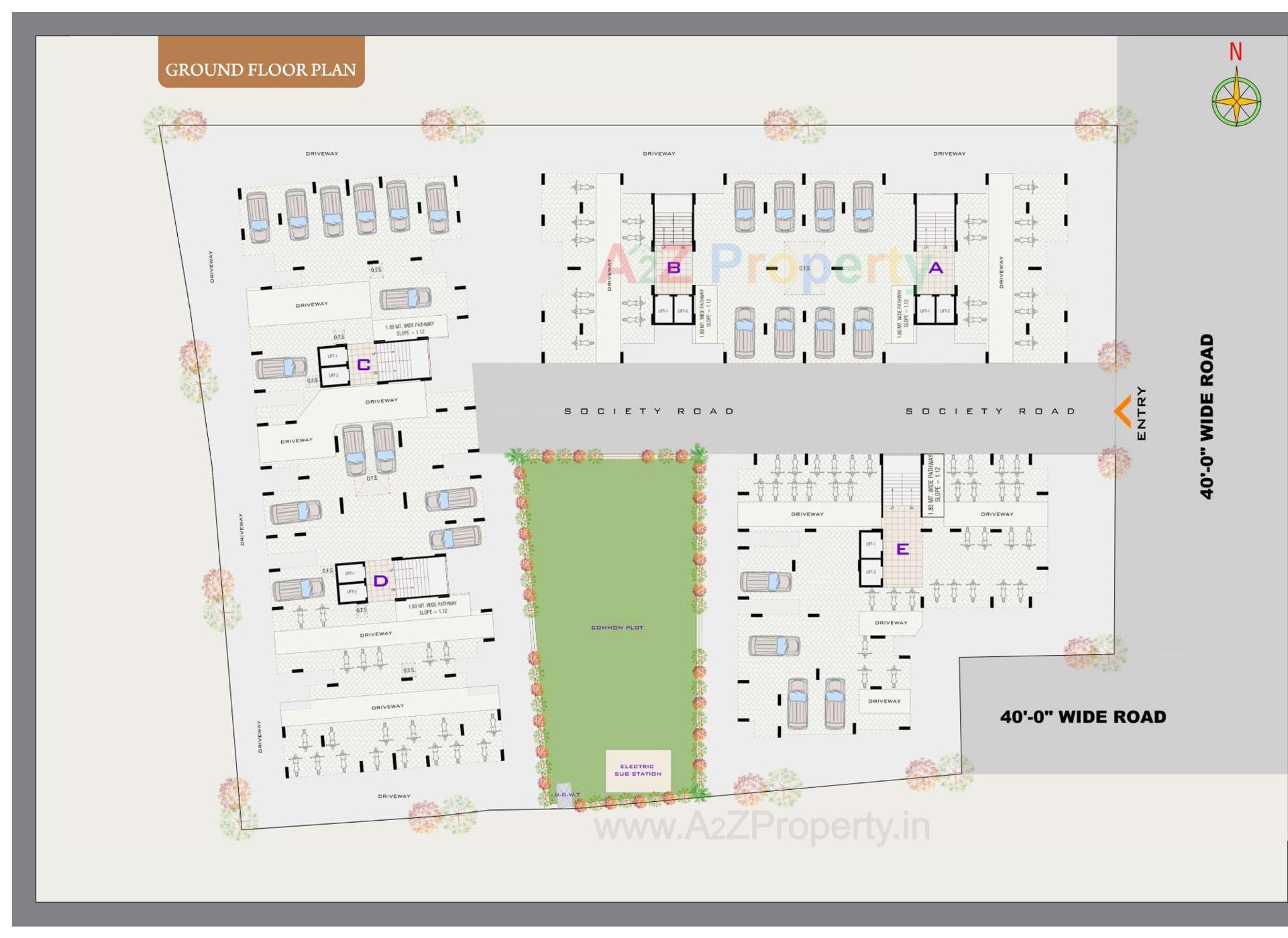 Layout of real estate project Vraj Residency located at Vatva, Ahmedabad, Gujarat