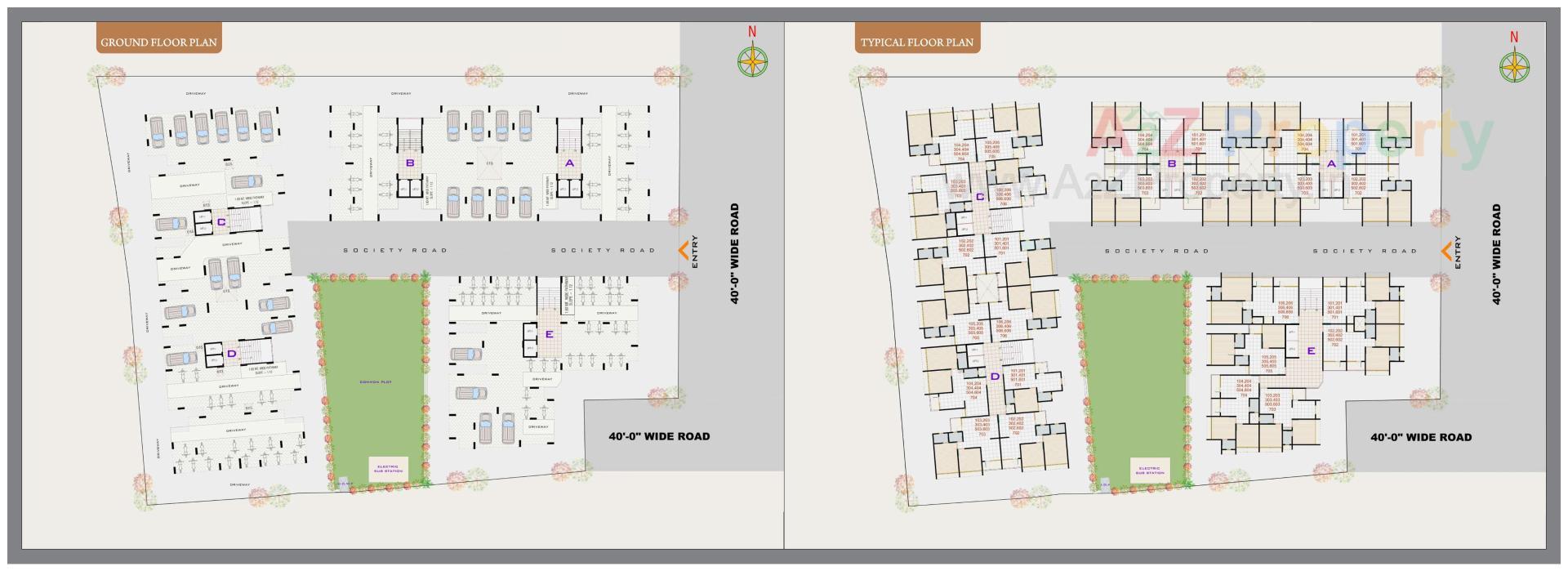 Layout of real estate project Vraj Residency located at Vatva, Ahmedabad, Gujarat