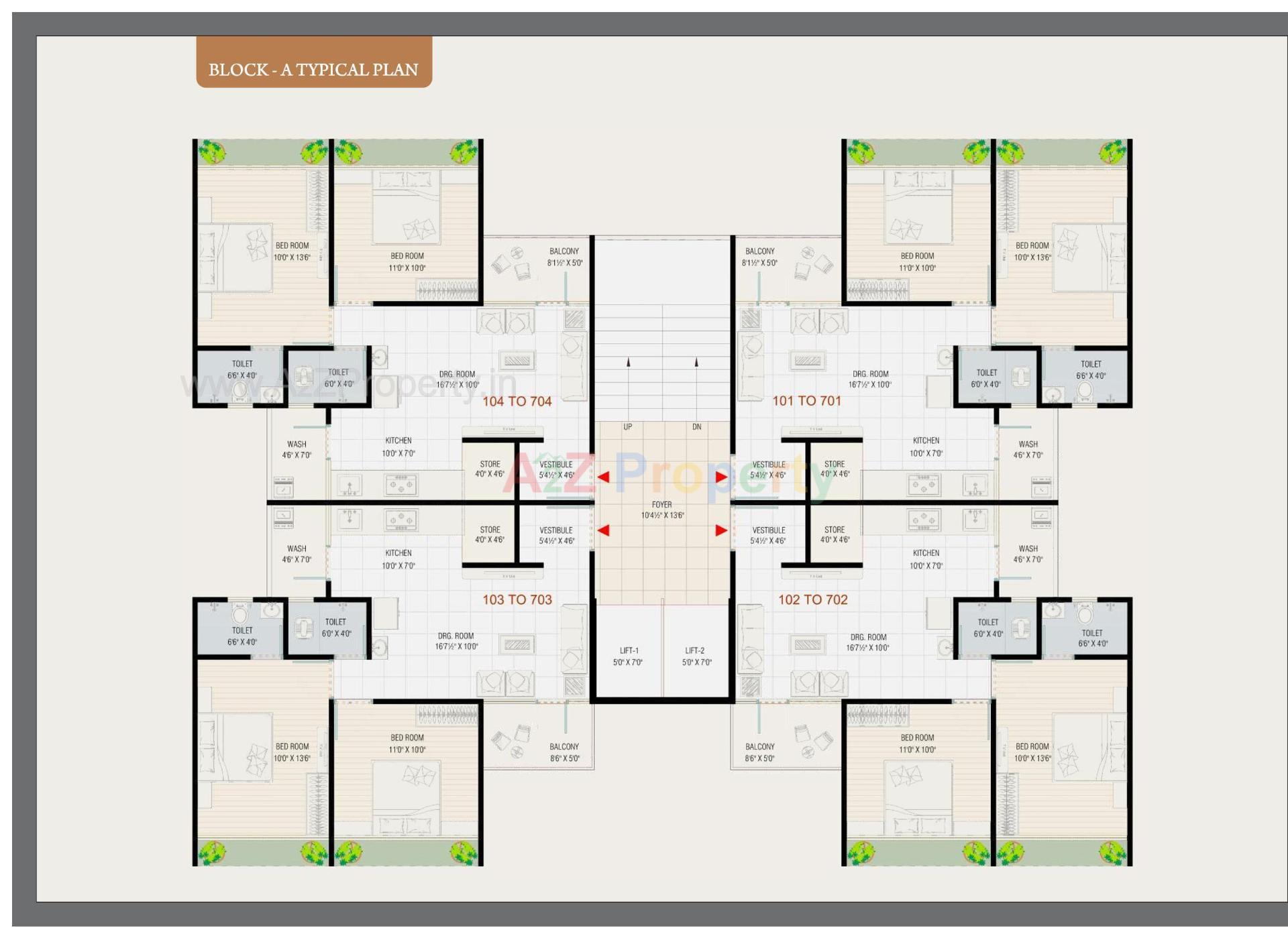 Layout of real estate project Vraj Residency located at Vatva, Ahmedabad, Gujarat