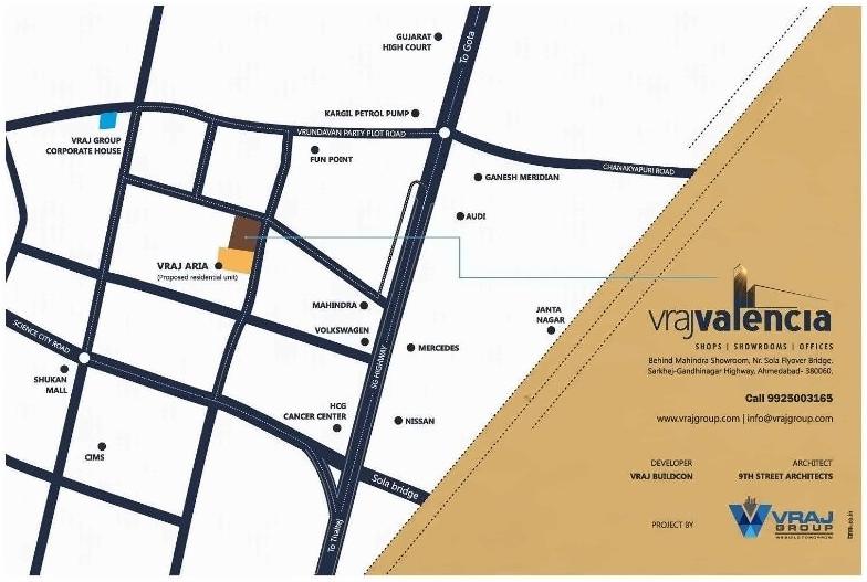  of real estate project Vraj Valencia located at Sola, Ahmedabad, Gujarat