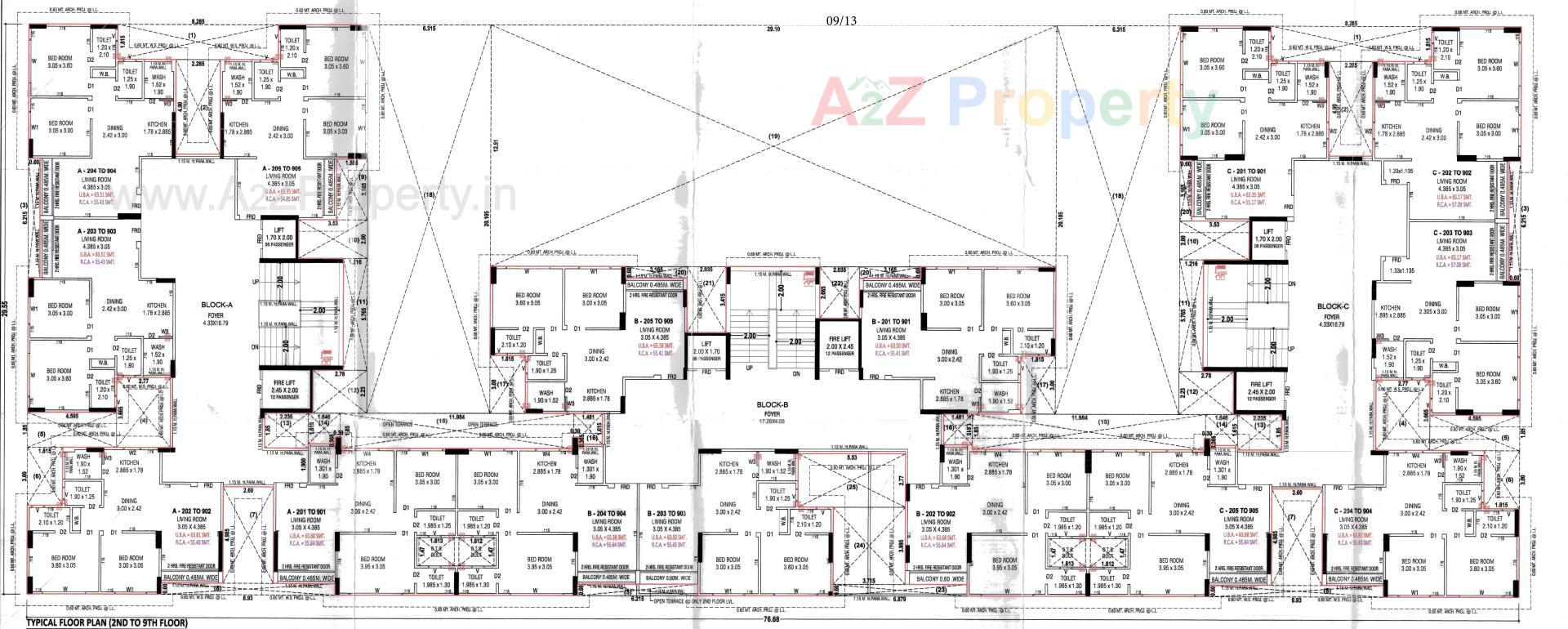 Layout of real estate project Vraj Vatika located at Vastral, Ahmedabad, Gujarat