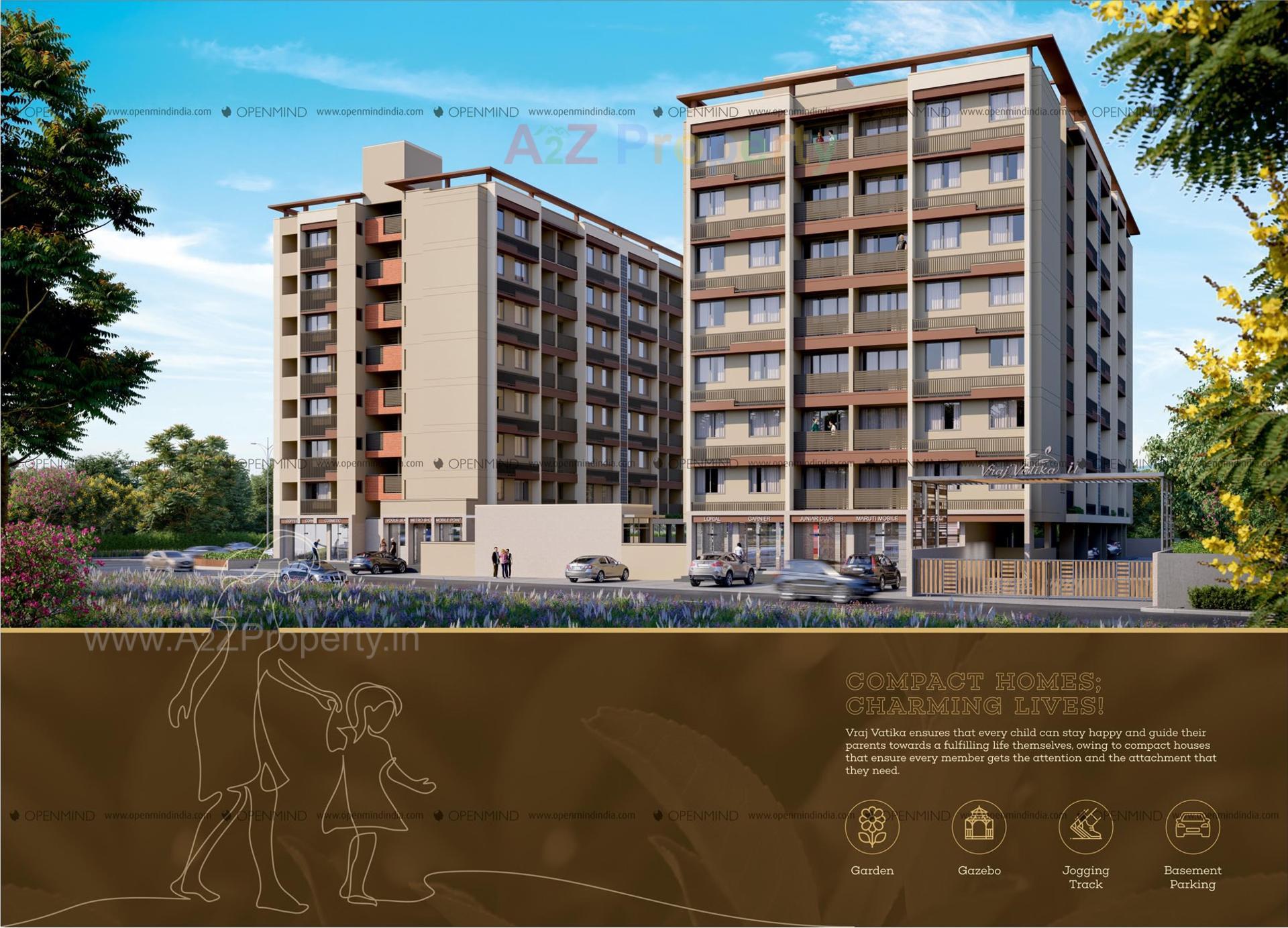 3D Elevation of real estate project Vraj Vatika Ii located at Vastral, Ahmedabad, Gujarat