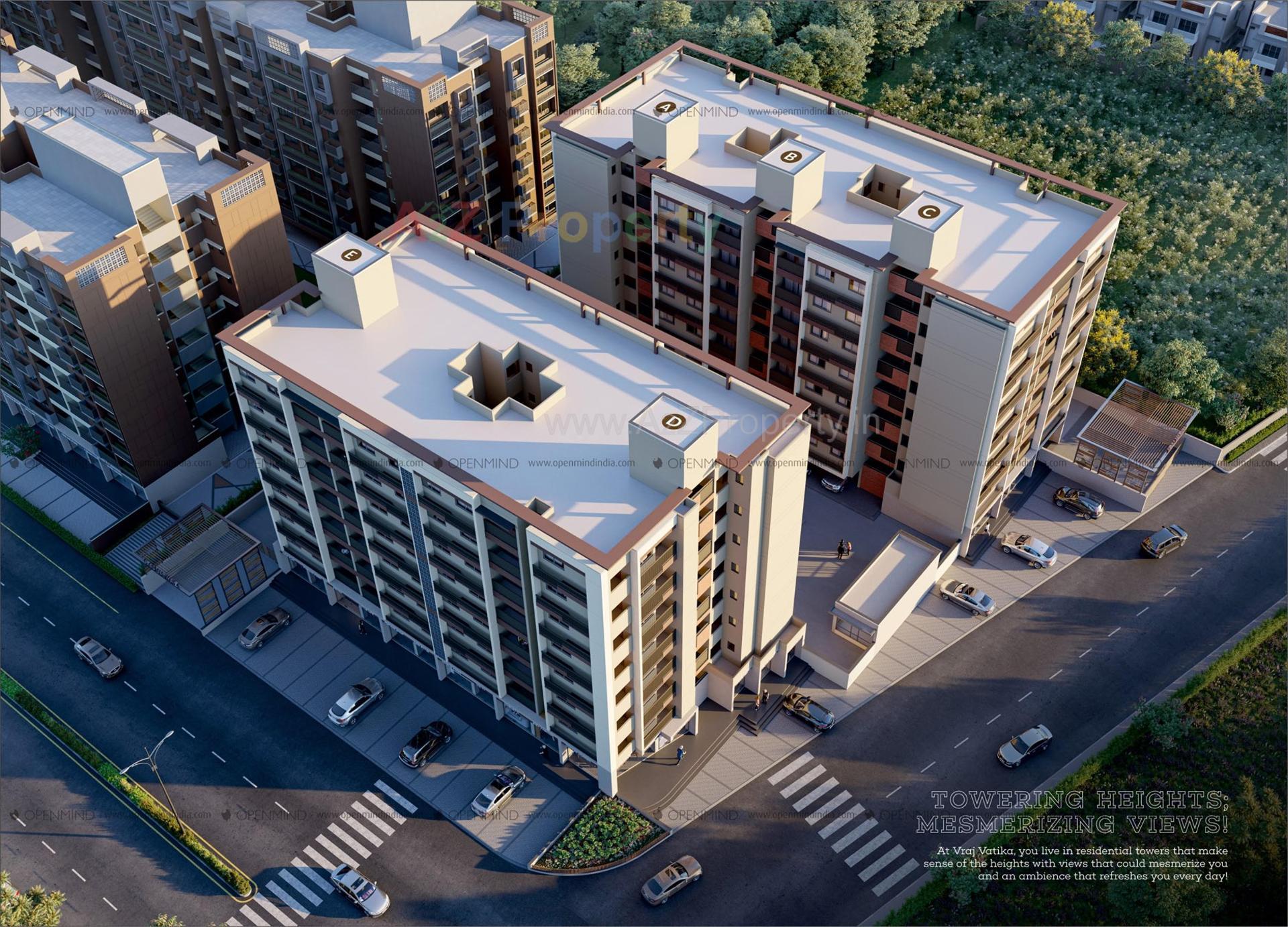 3D Elevation of real estate project Vraj Vatika Ii located at Vastral, Ahmedabad, Gujarat