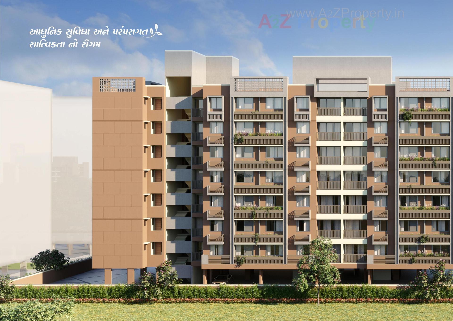 3D Elevation of real estate project Vraj Vatika located at Vastral, Ahmedabad, Gujarat