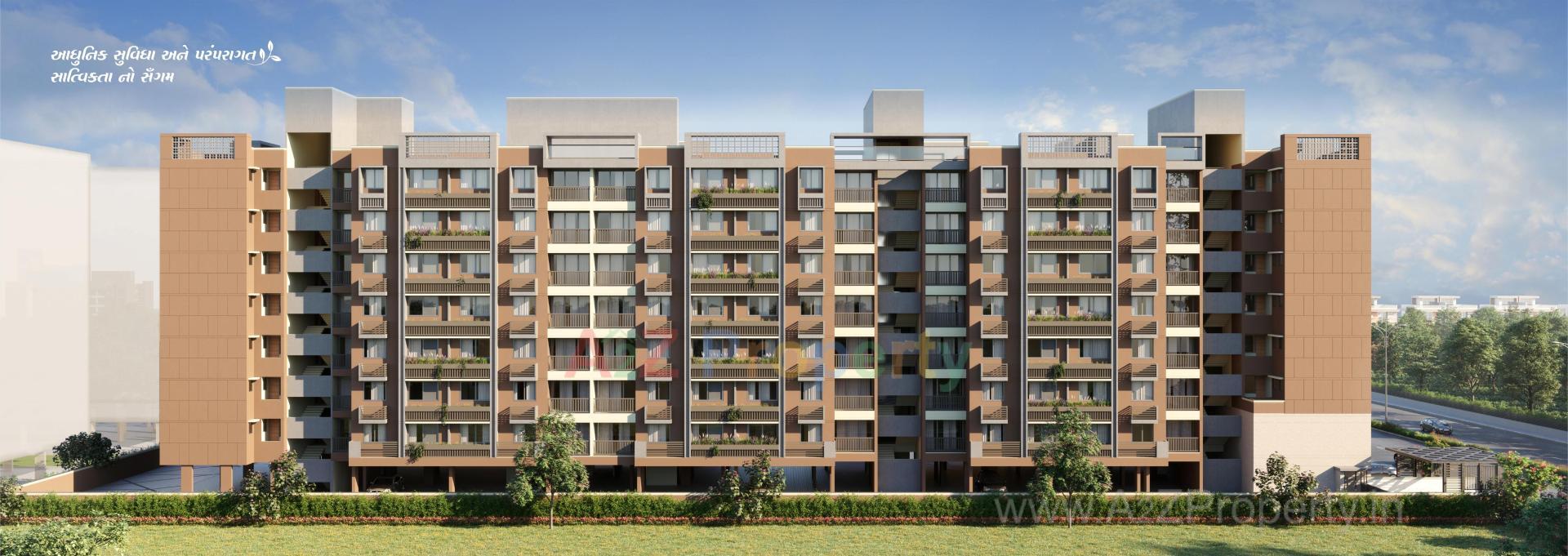 3D Elevation of real estate project Vraj Vatika located at Vastral, Ahmedabad, Gujarat