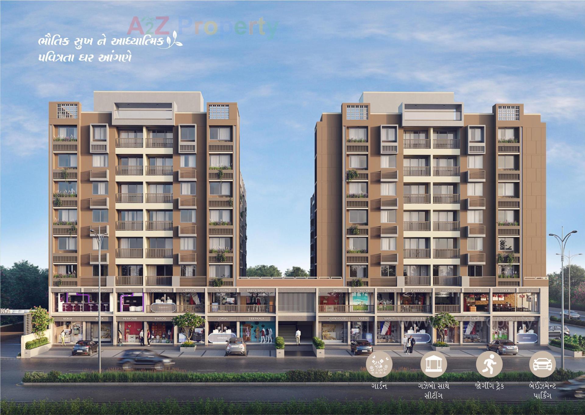 3D Elevation of real estate project Vraj Vatika located at Vastral, Ahmedabad, Gujarat