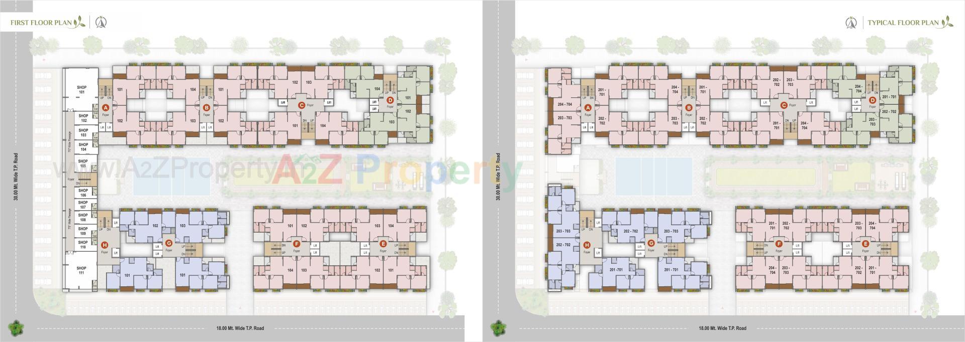 Layout of real estate project Vraj Vatika located at Vastral, Ahmedabad, Gujarat