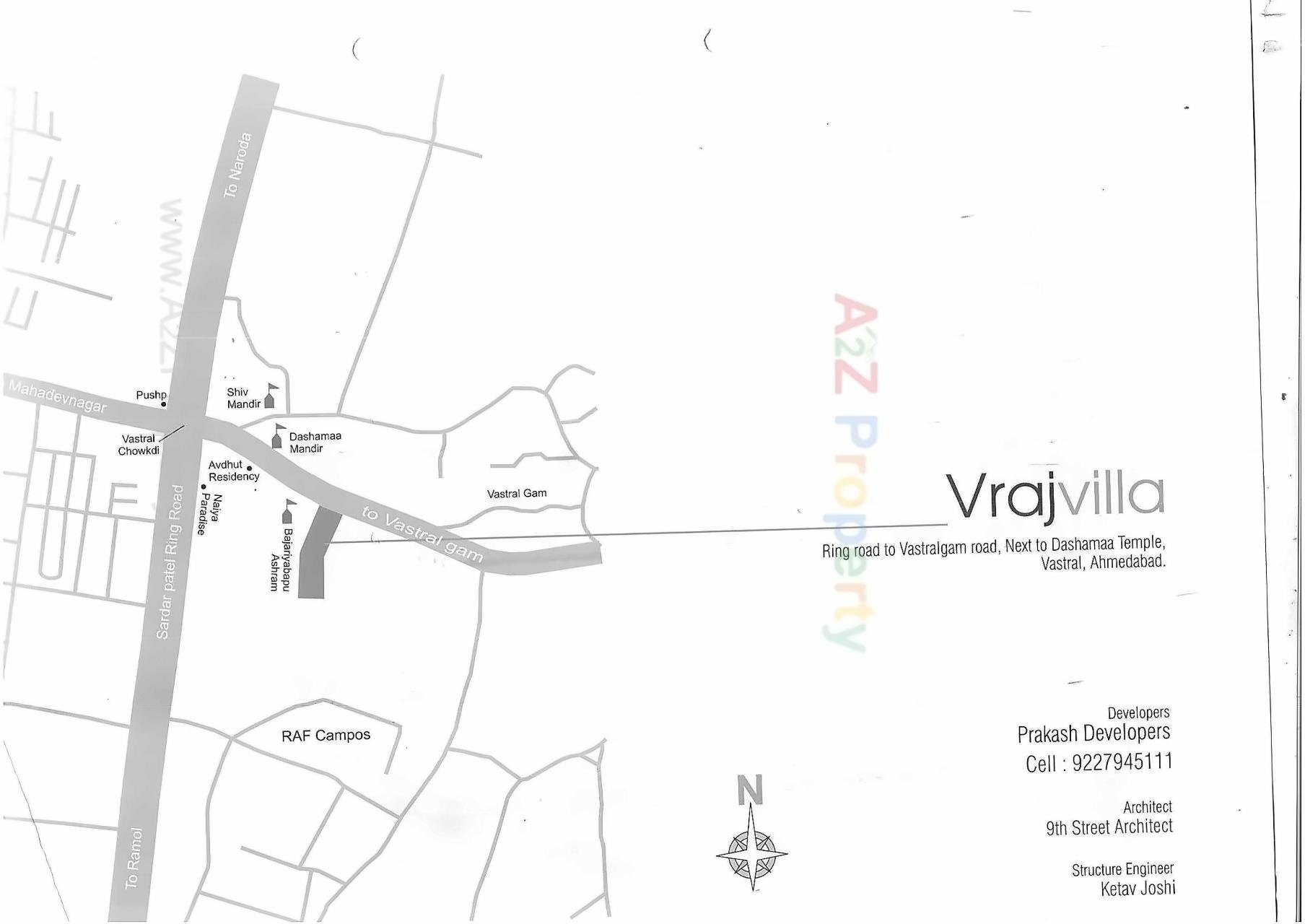  of real estate project Vraj Villa located at Vastral, Ahmedabad, Gujarat