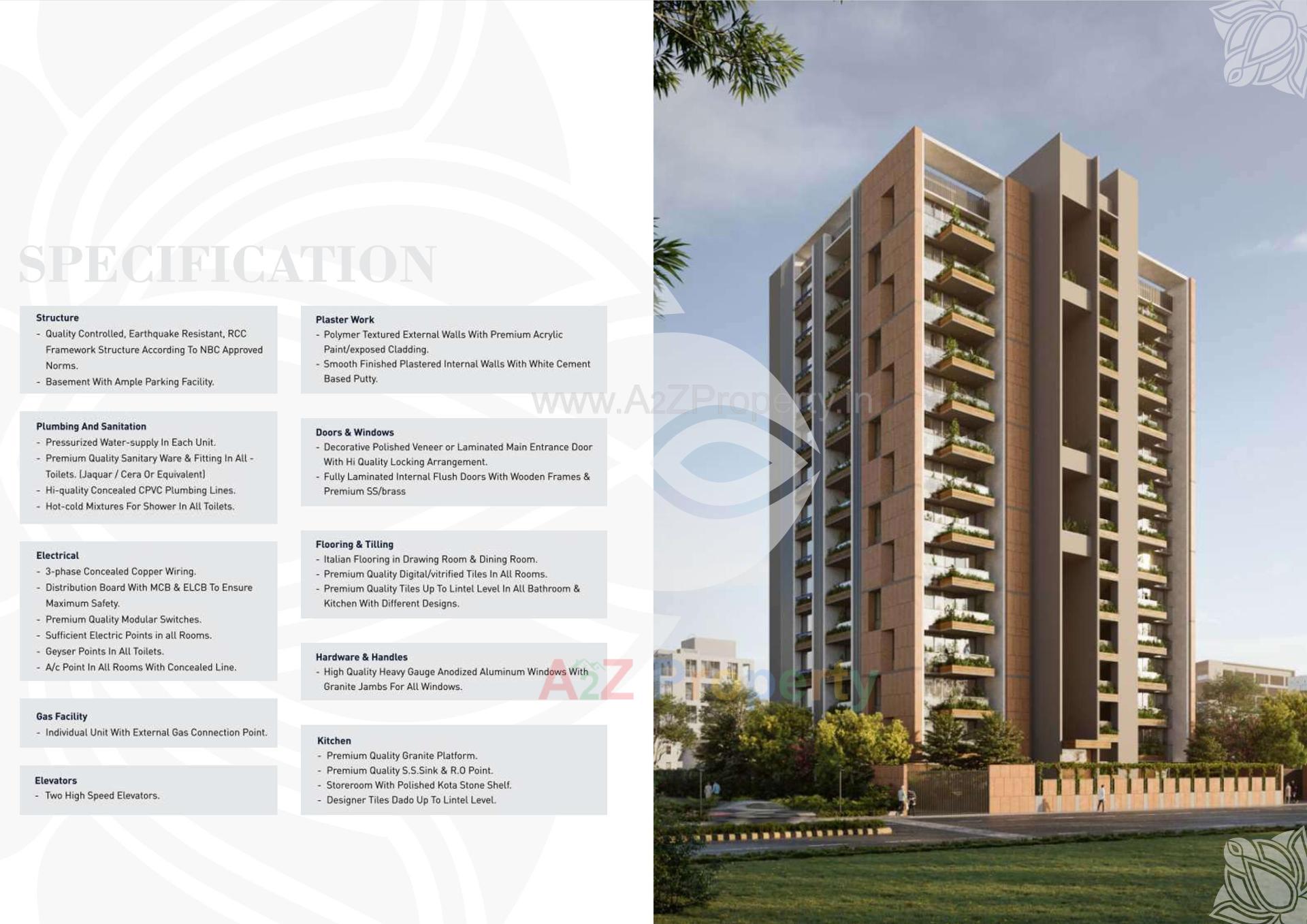3D Elevation of real estate project Vrajansh Divinity located at Ahmedabad, Ahmedabad, Gujarat