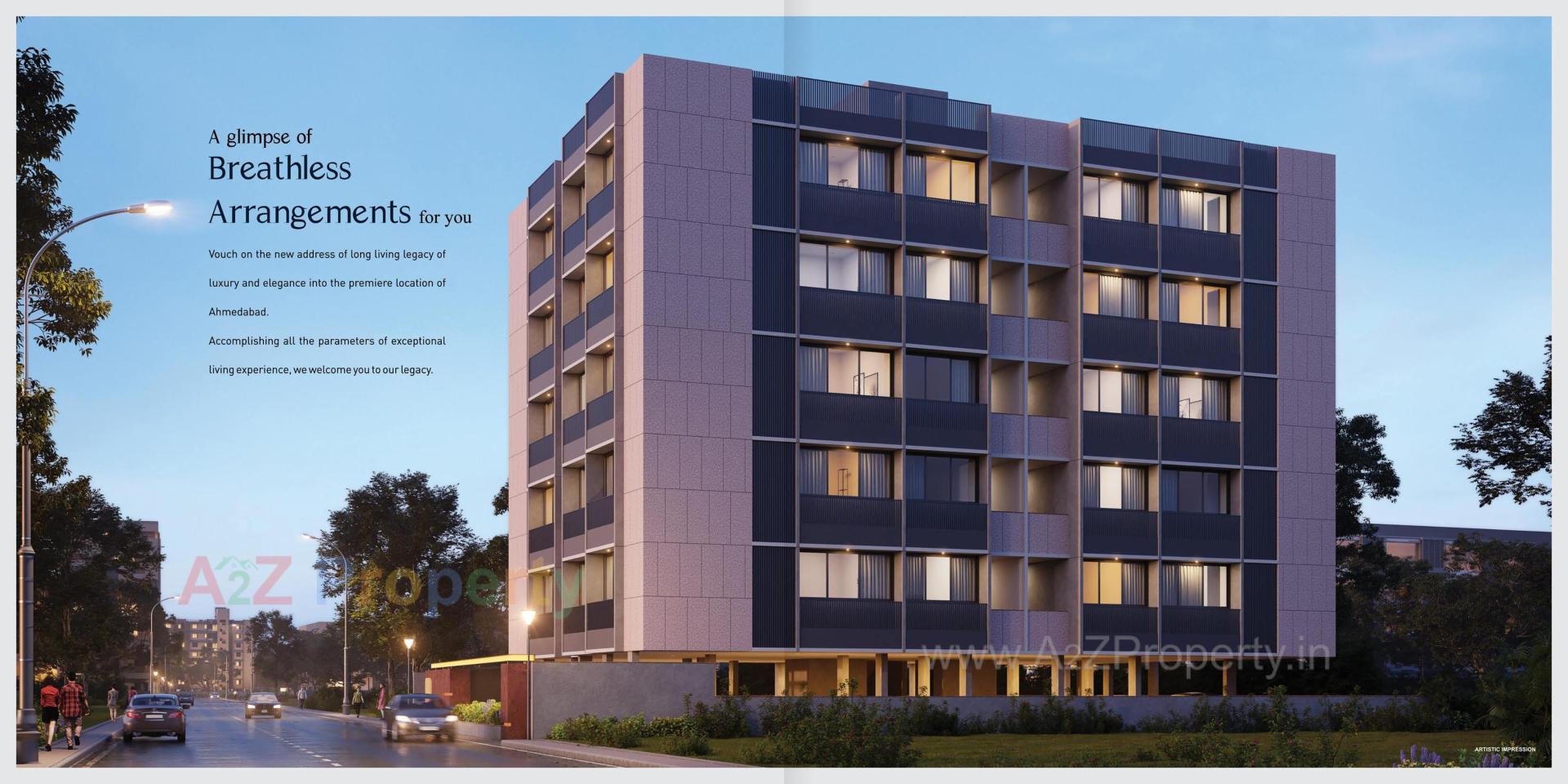 3D Elevation of real estate project Vrajansh Infinity located at Dariapur-kazipur, Ahmedabad, Gujarat