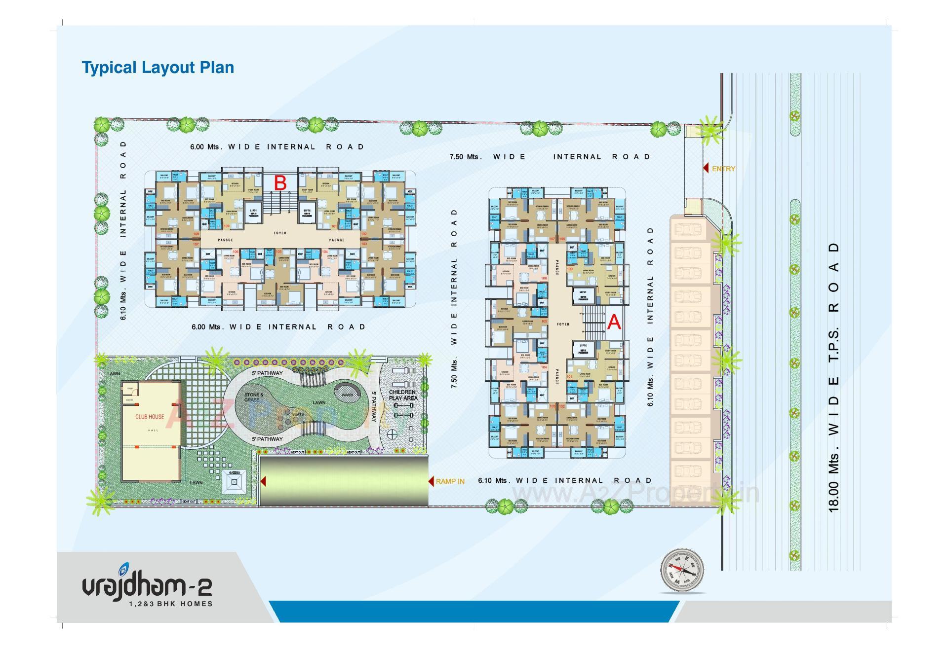 Layout of real estate project Vrajdham located at Fatehwadi, Ahmedabad, Gujarat